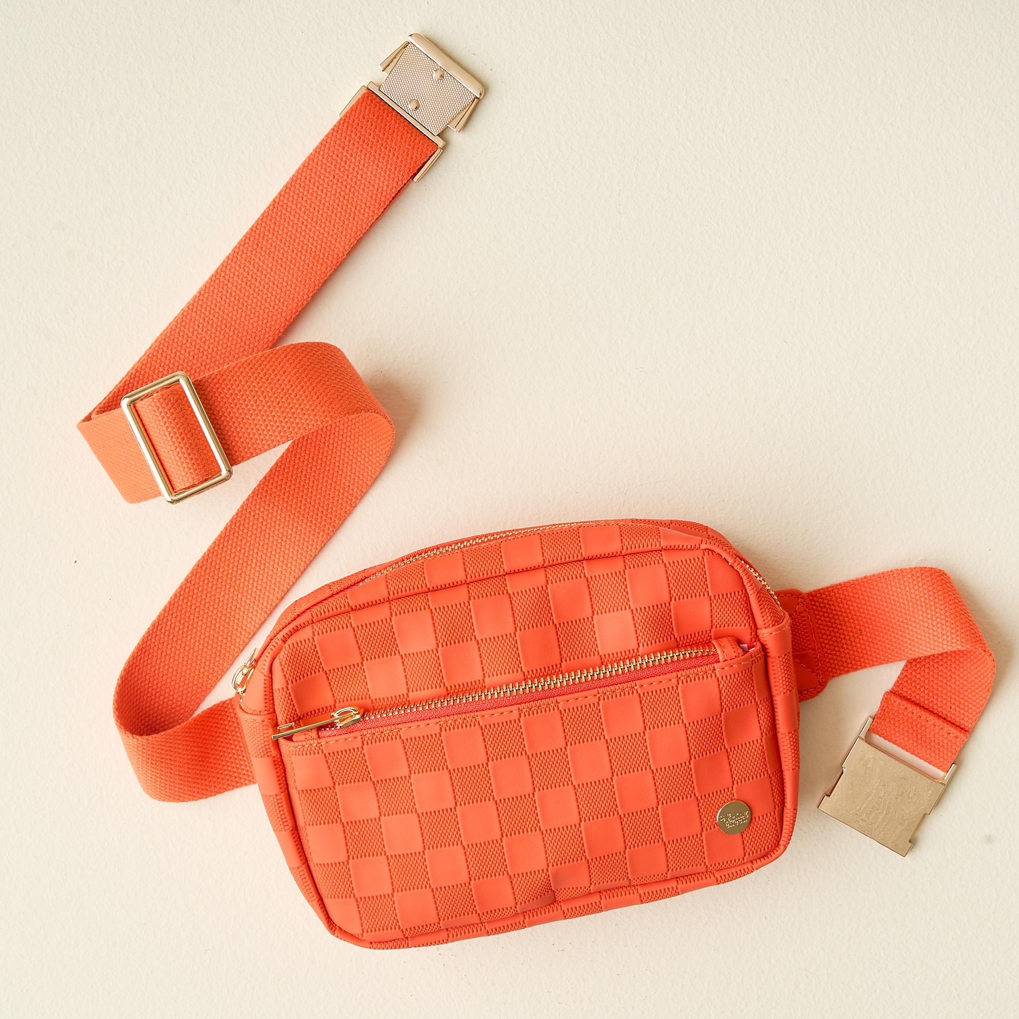 Picture of Urban Check Belt Bag-Orange