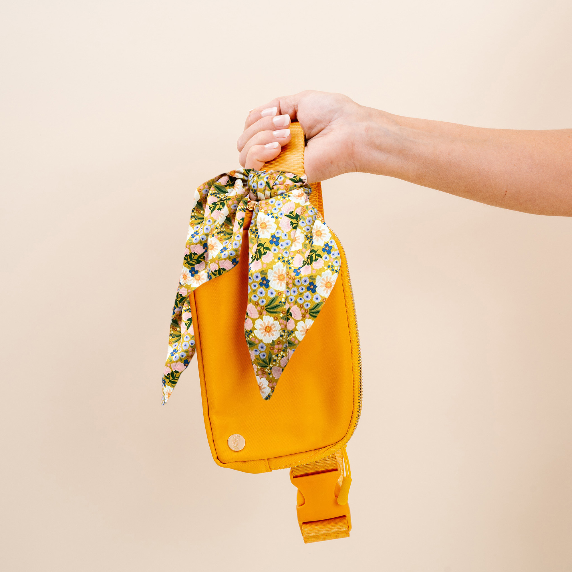 Picture of All You Need Belt Bag with Hair Scarf-Golden Glow