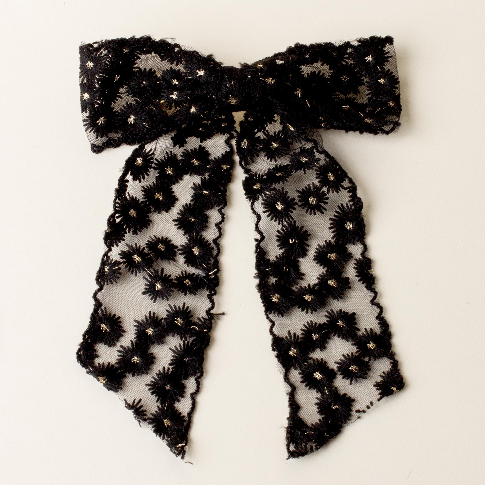 Picture of Ditzy Daisies Hair Bow-Black