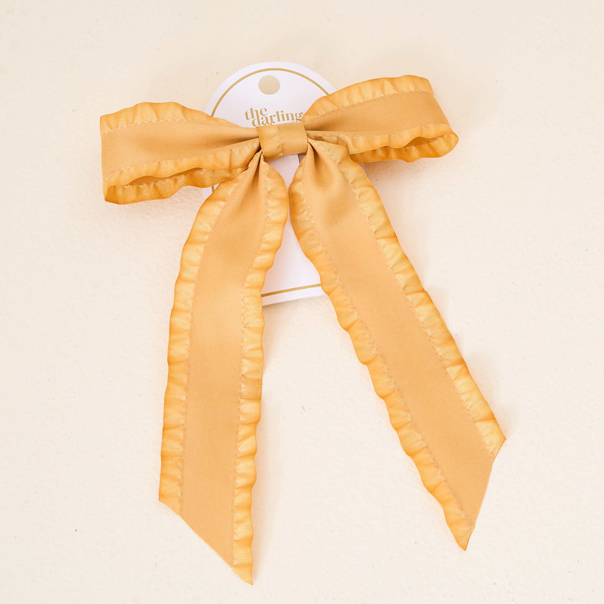 Picture of Ruffle Hair Bow- Mustard