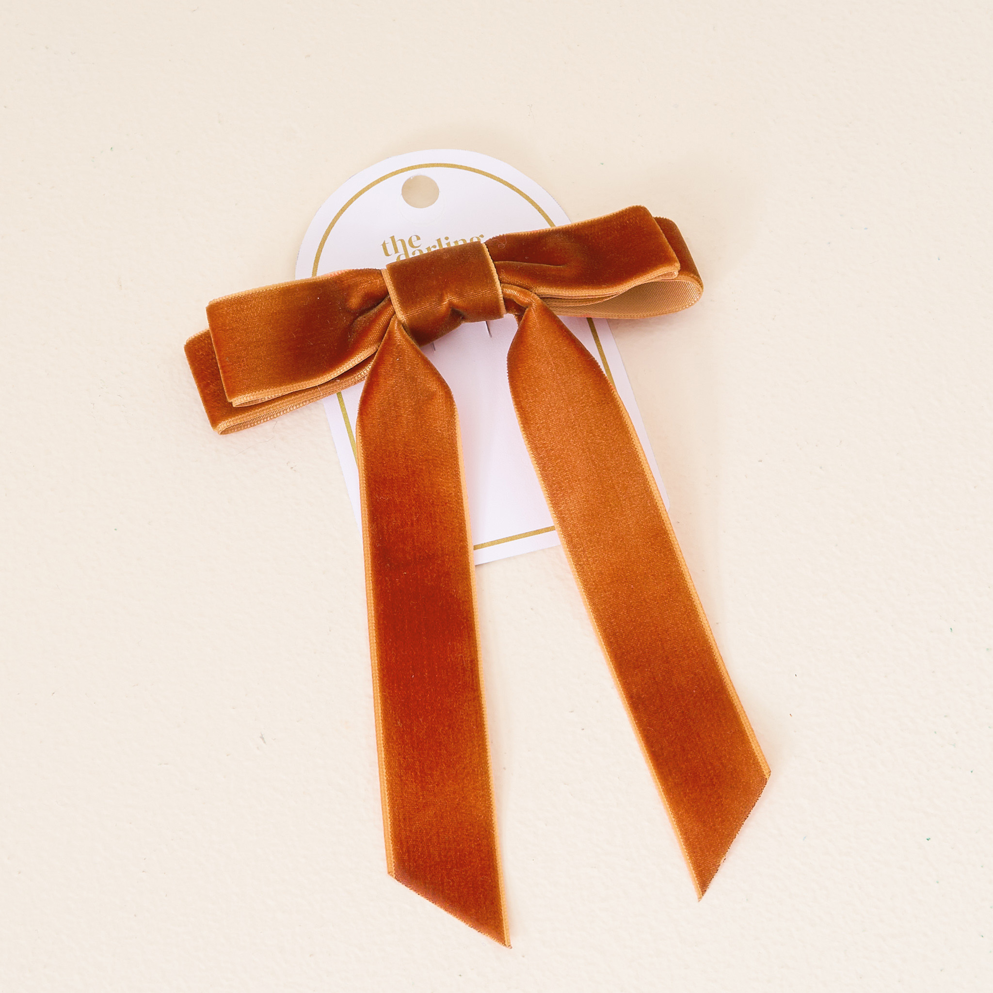 Picture of Velvet Hair Bow- Brown