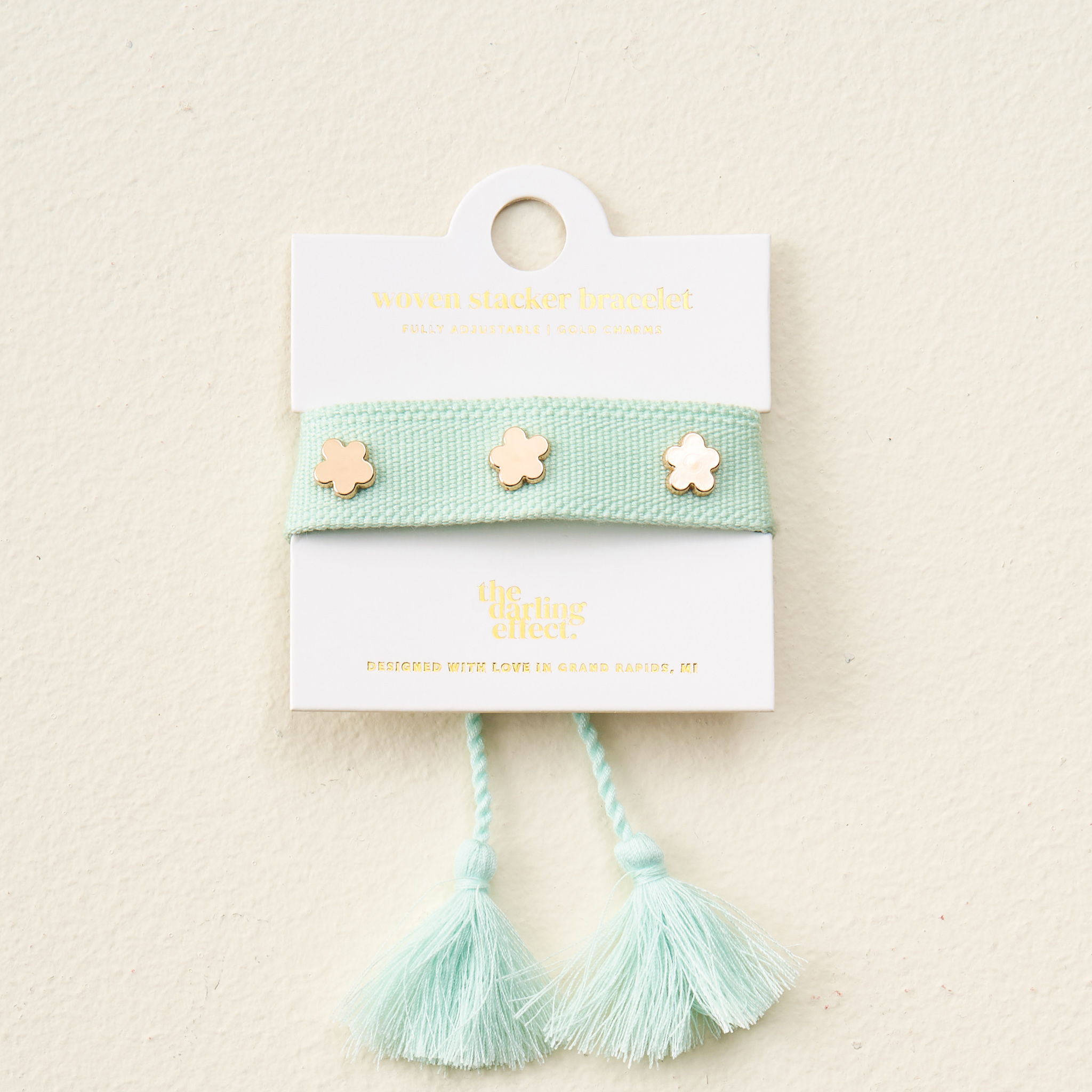 Picture of Woven Stacker Bracelet-Aqua