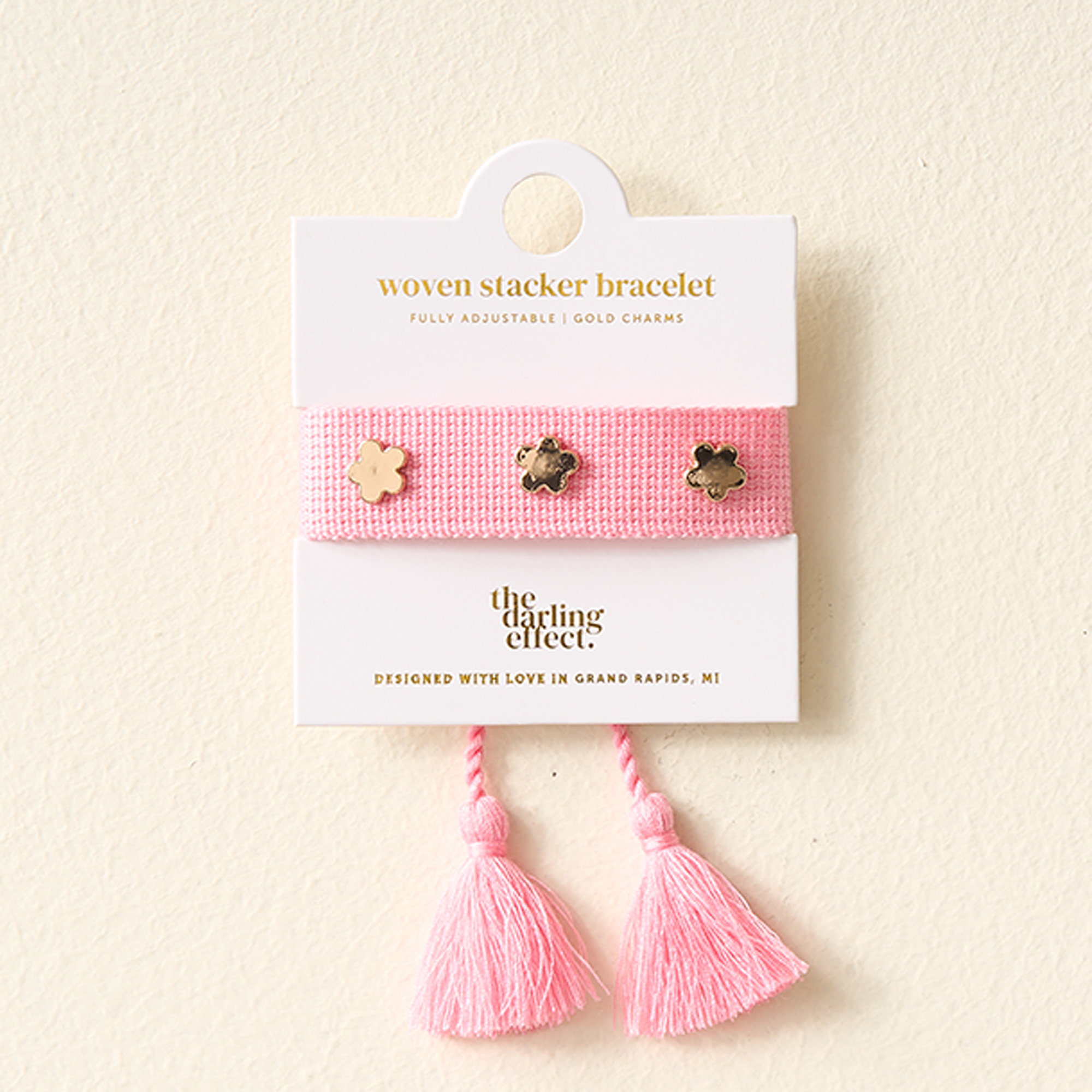 Picture of Woven Stacker Bracelet-Pink