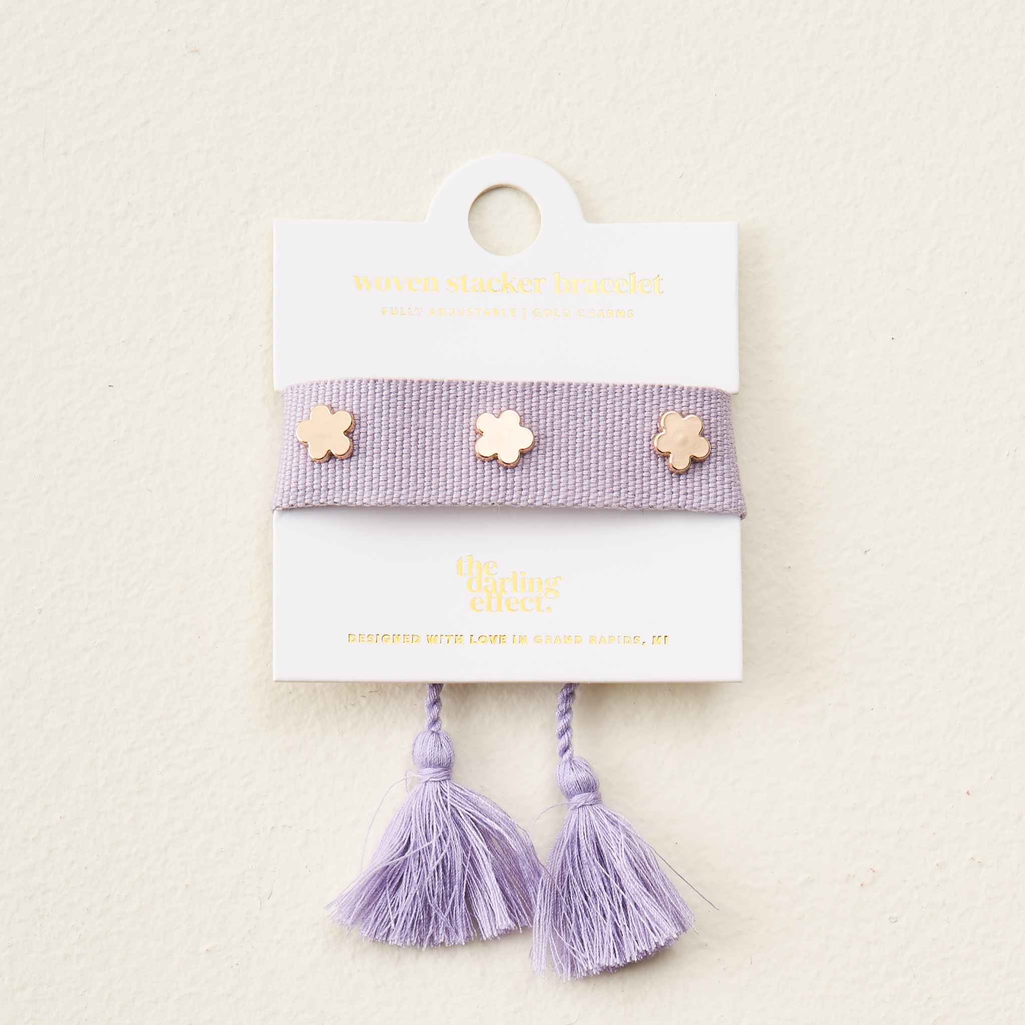 Picture of Woven Stacker Bracelet-Periwinkle