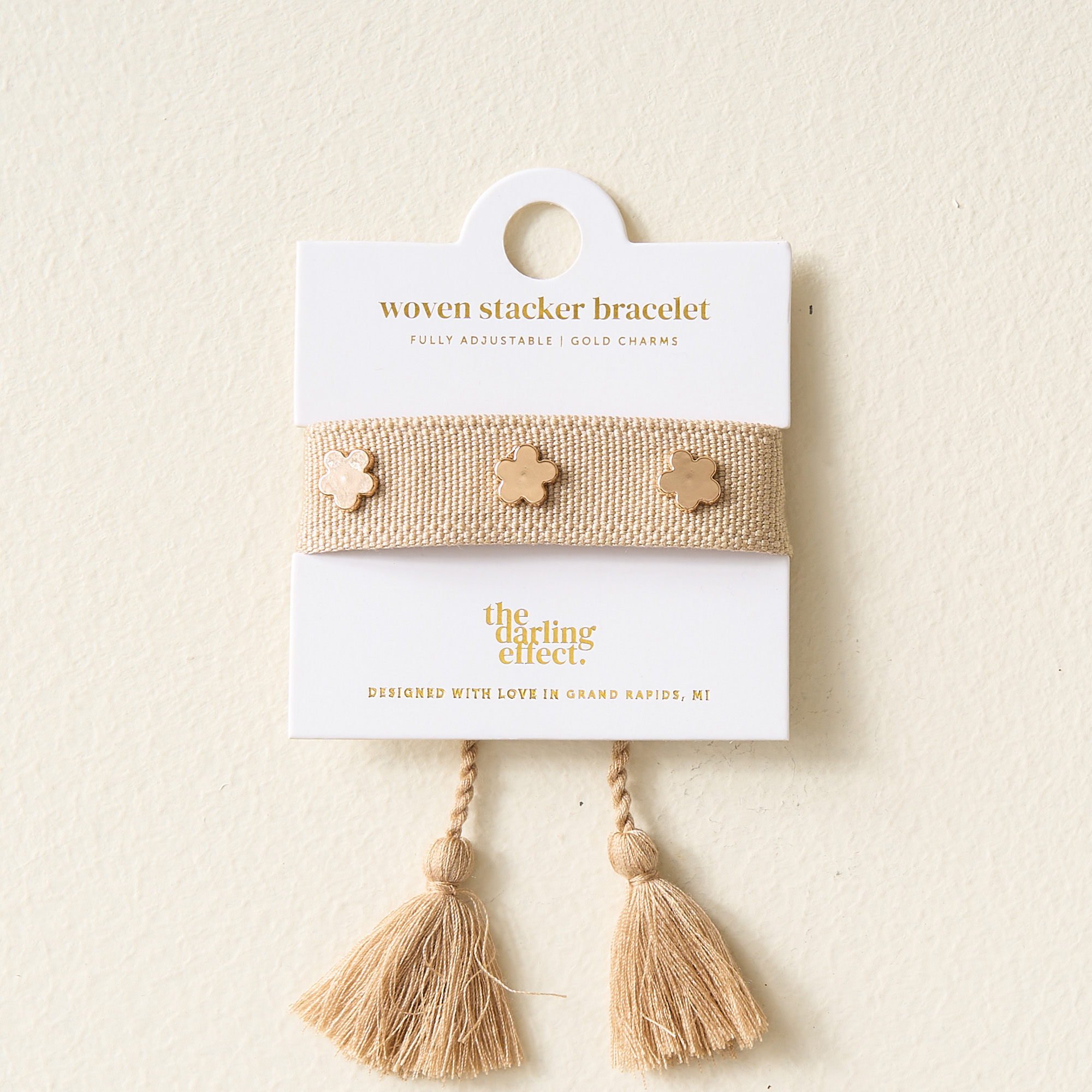 Picture of Woven Stacker Bracelet-Tan