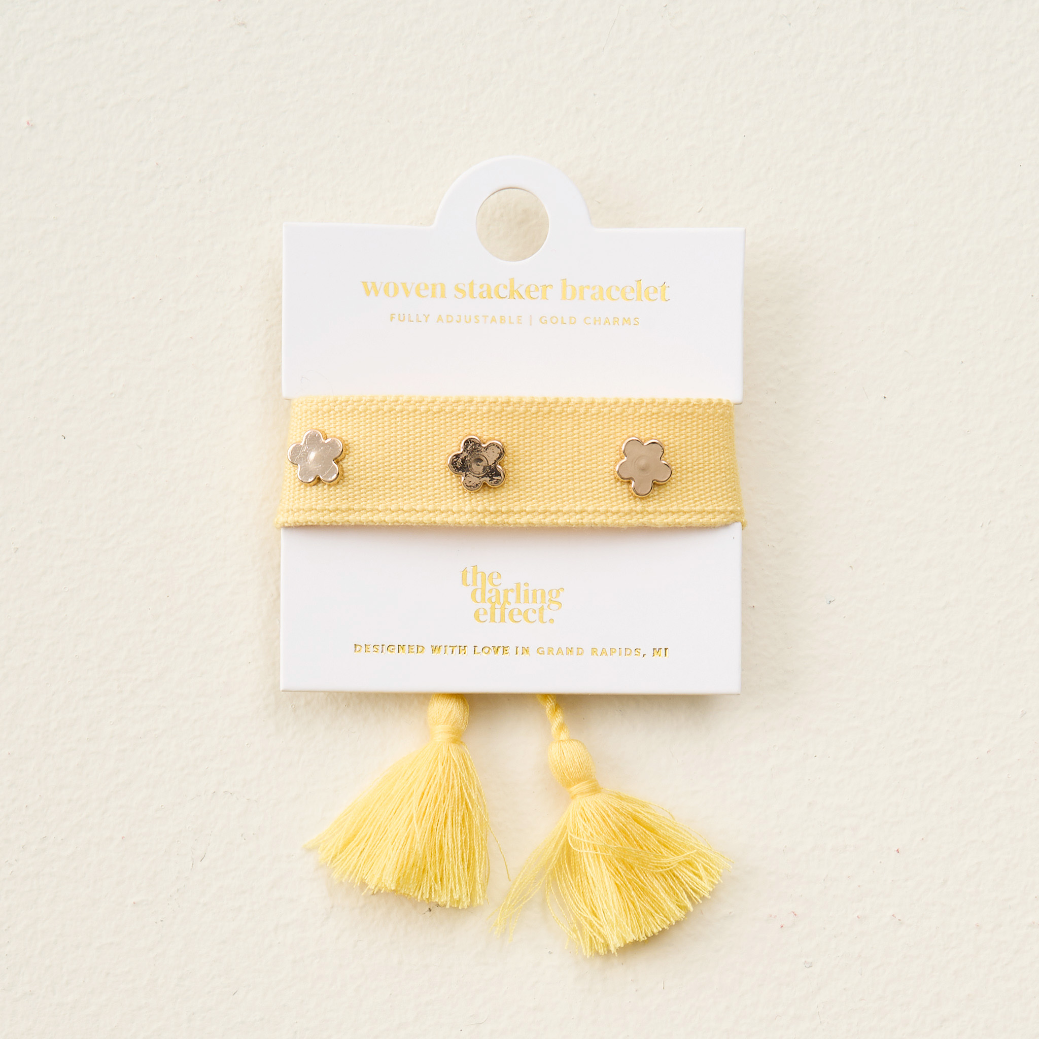 Picture of Woven Stacker Bracelet-Yellow