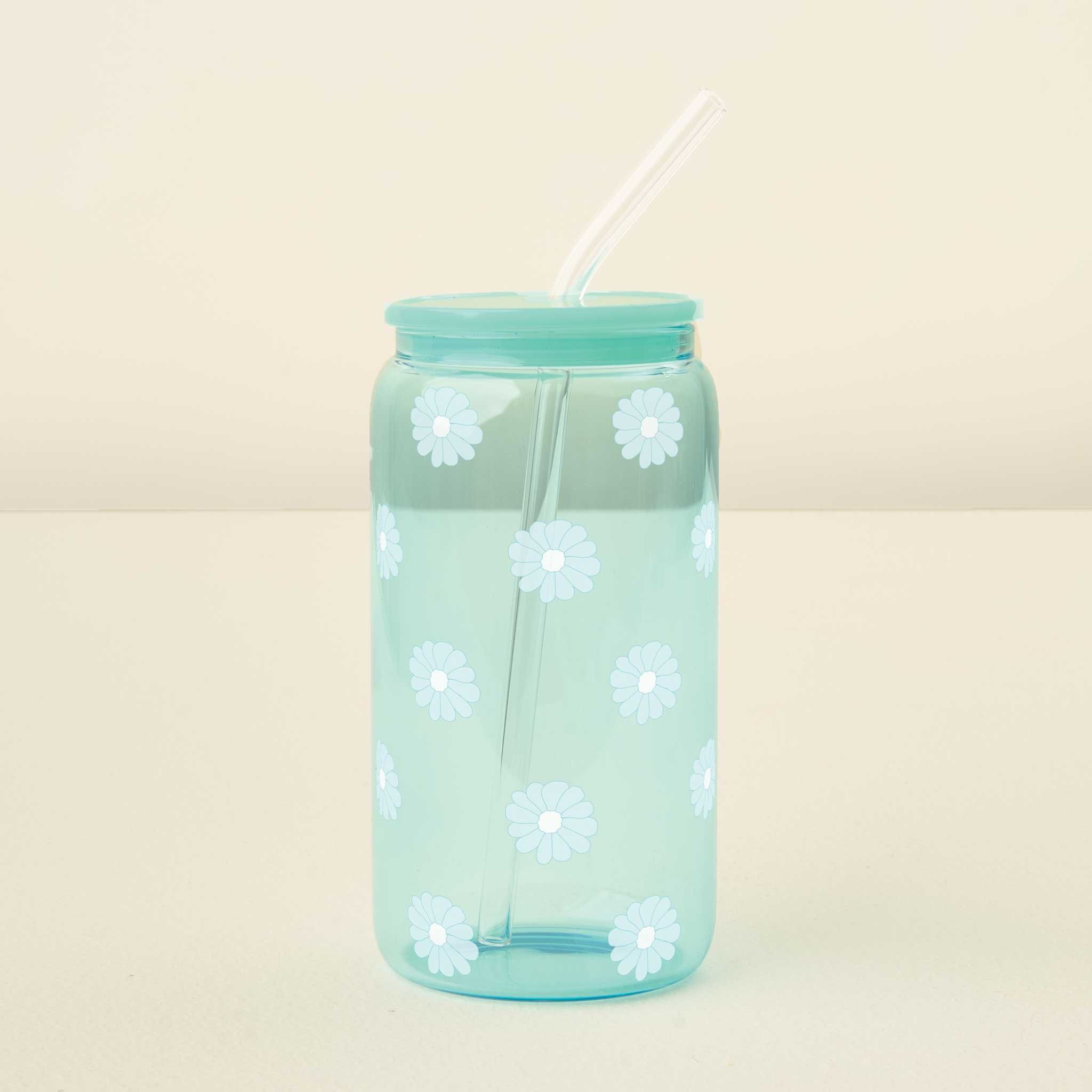Picture of Color Glass Round Cup-Aqua