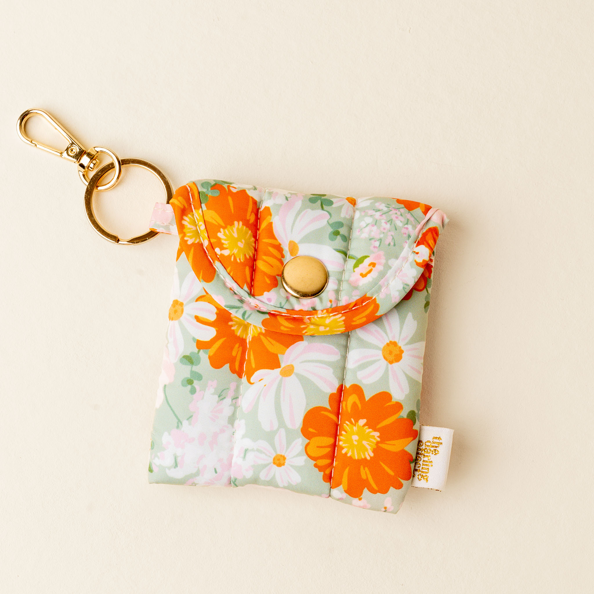 Picture of Puffy Earbud Case Keychain-Bouquet Beauty Sage