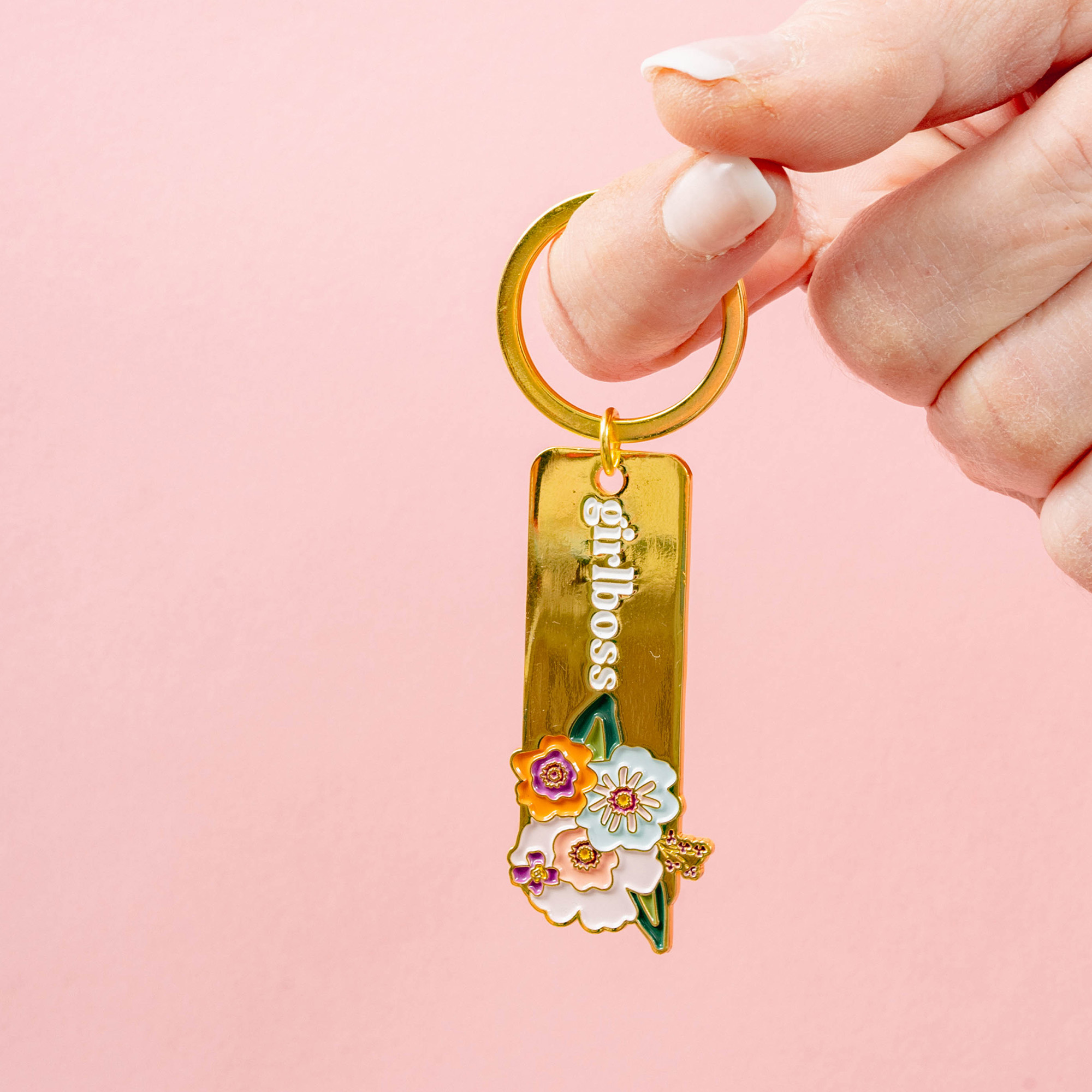 Picture of Enamel Keychain-Girlboss