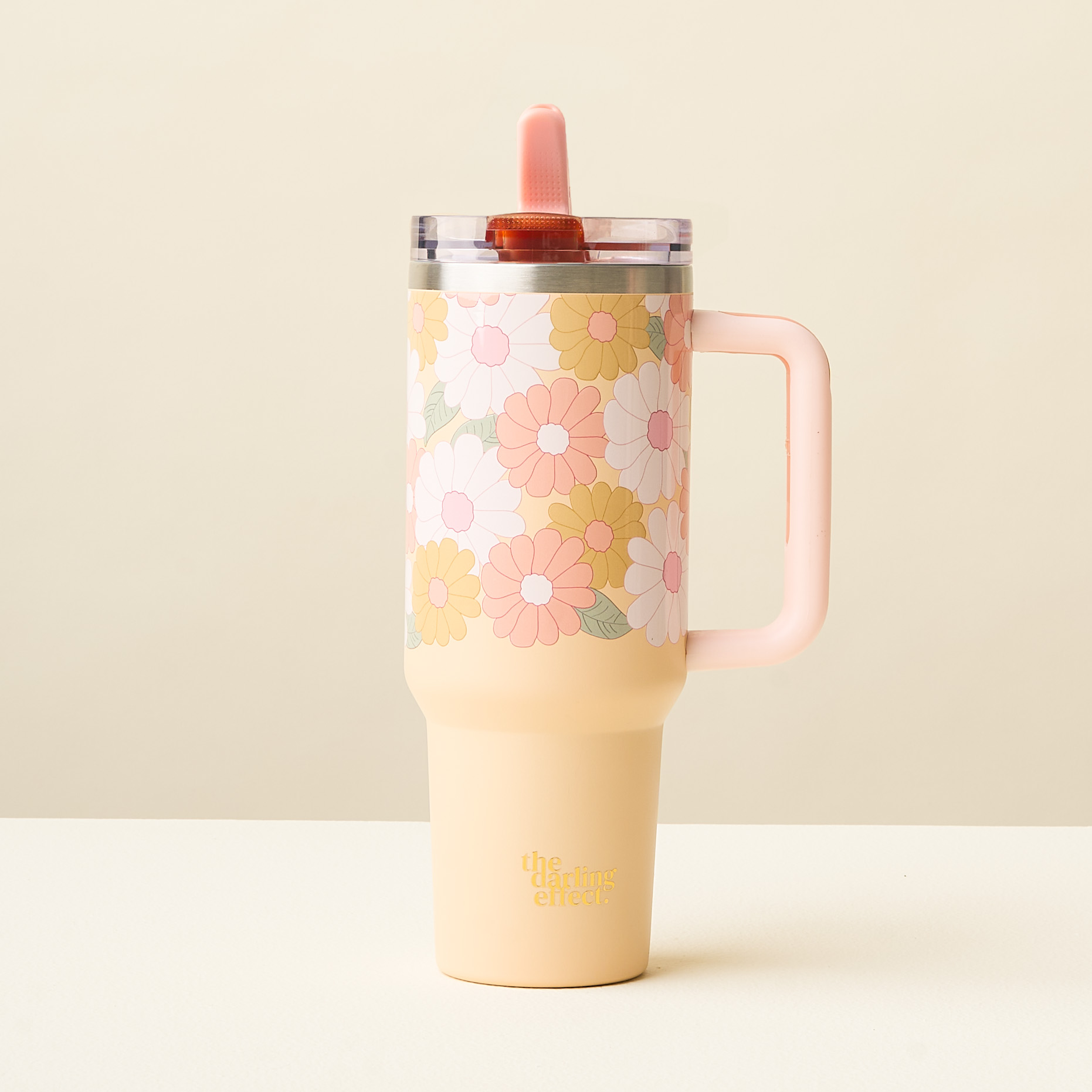 Picture of 40 oz Lifestyle Flip Straw Tumbler-Daisy Craze Pea
