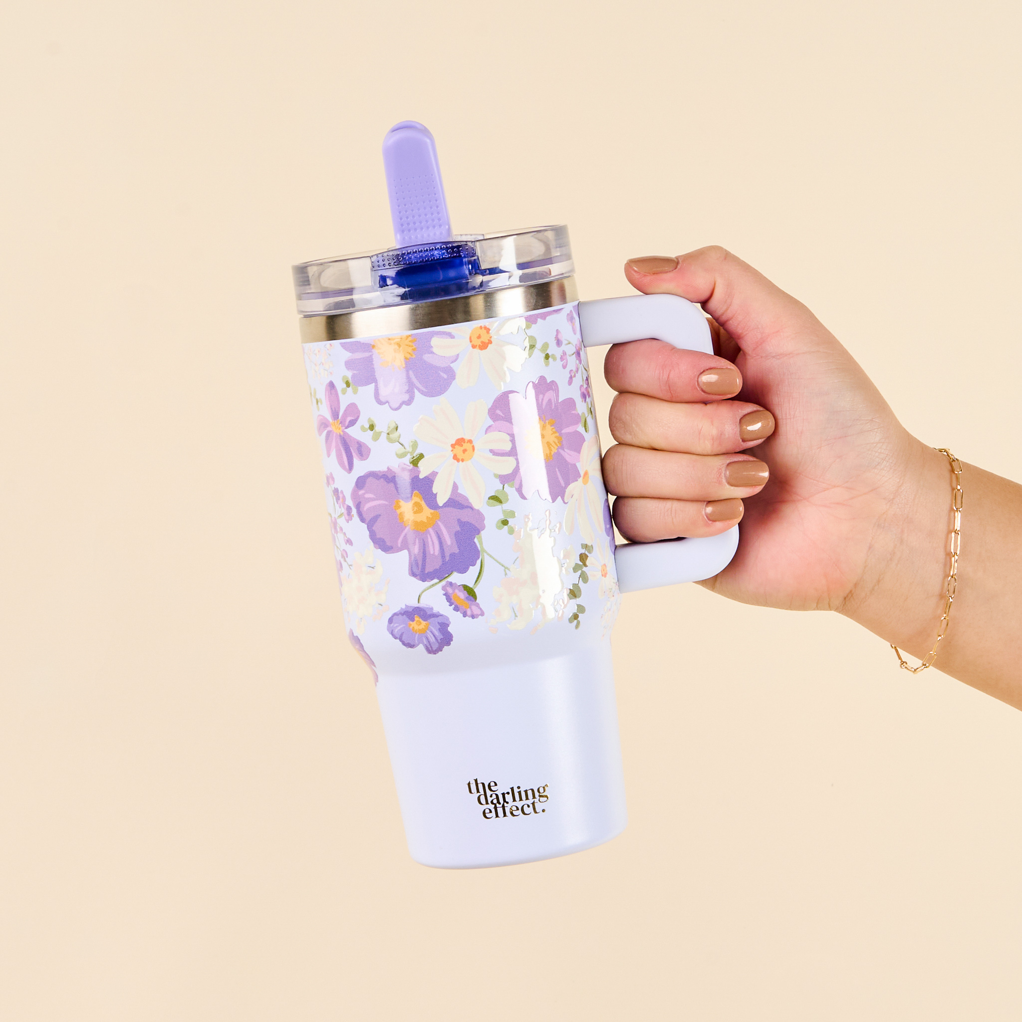 Picture of 20 oz Lifestyle Flip Straw Tumbler-Bouquet Beauty 