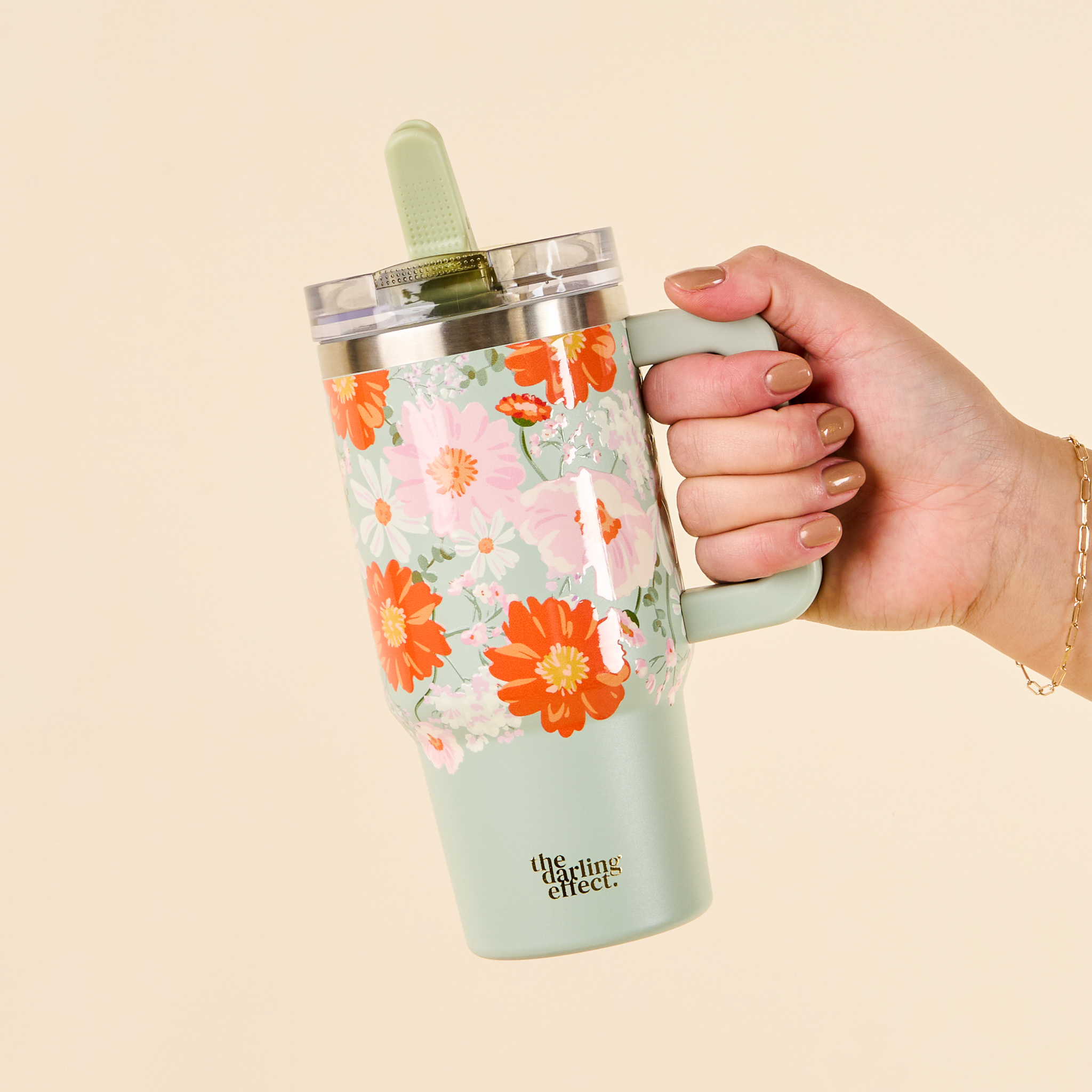 Picture of 20 oz Lifestyle Flip Straw Tumbler-Bouquet Beauty 
