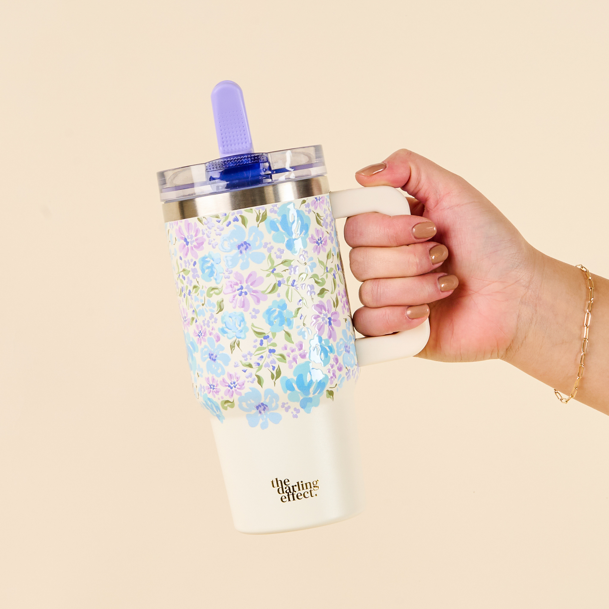 Picture of 20 oz Lifestyle Flip Straw Tumbler-Secret Garden B