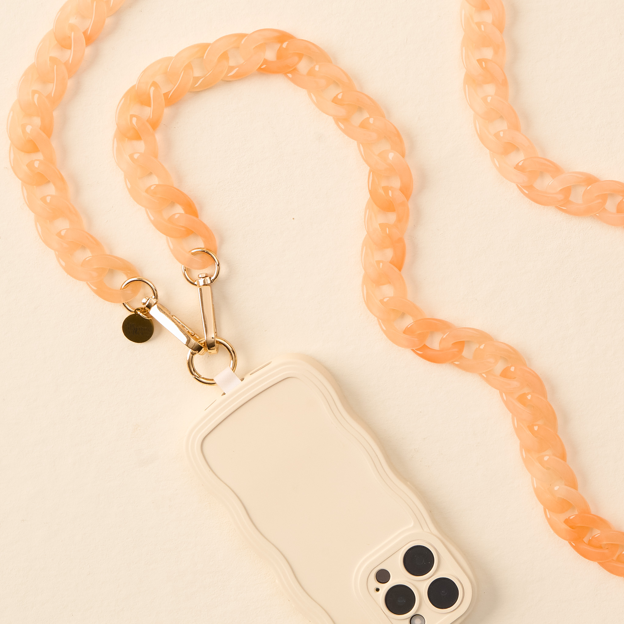 Picture of Hold the Phone Crossbody Chain-Marble Peach