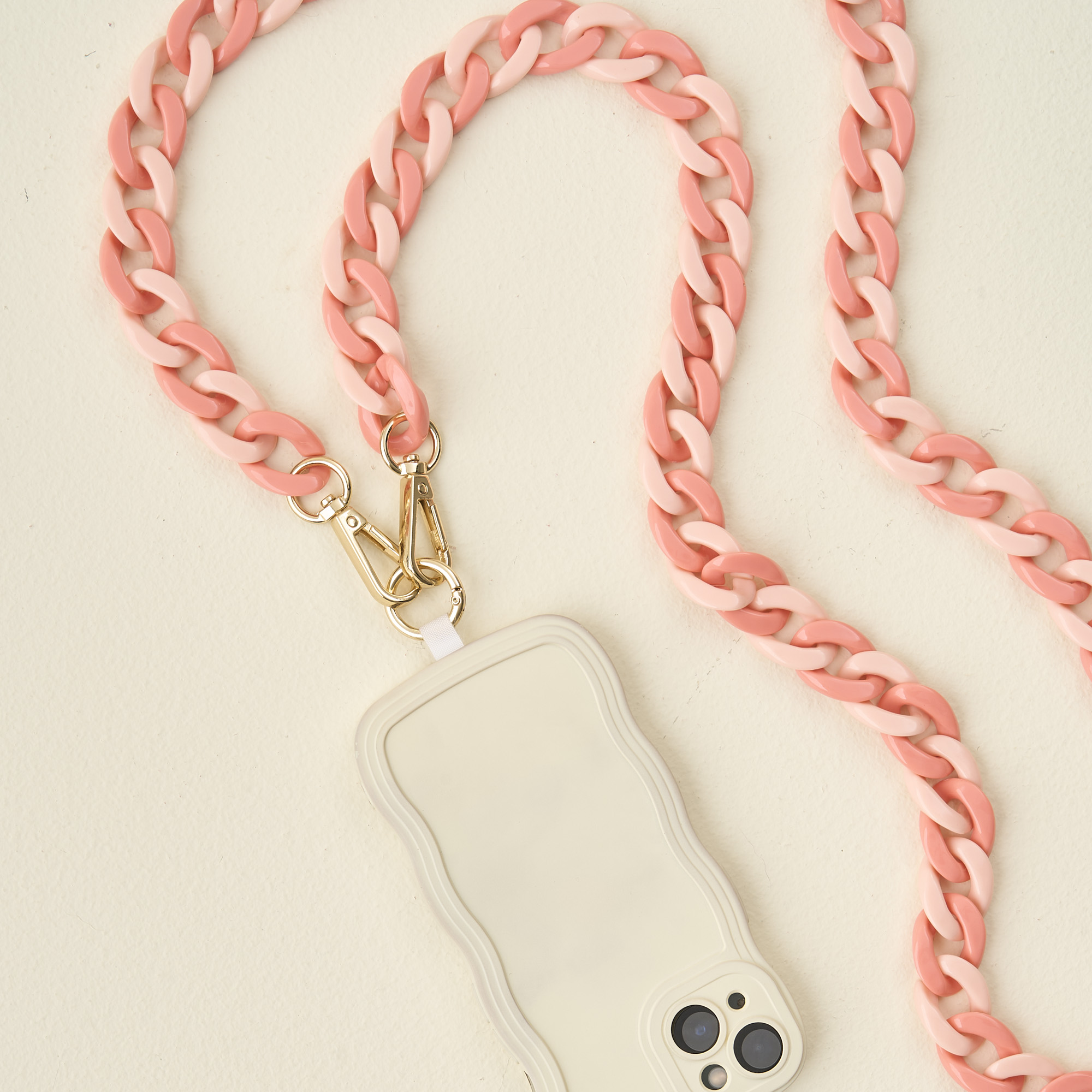 Picture of Hold the Phone Crossbody Chain-Duo Rose