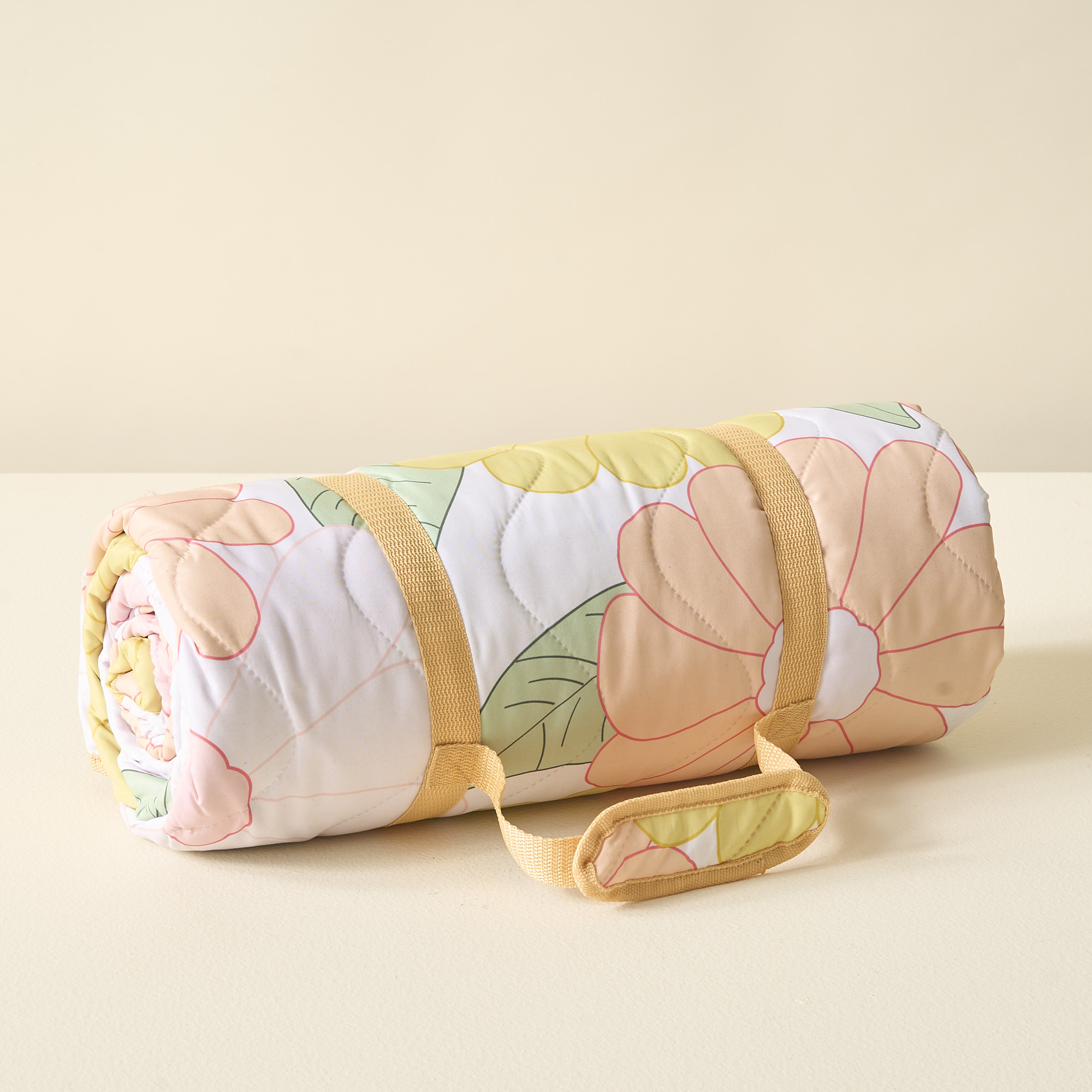 Picture of On-the-Go Quilted Blanket-Daisy Craze Peach