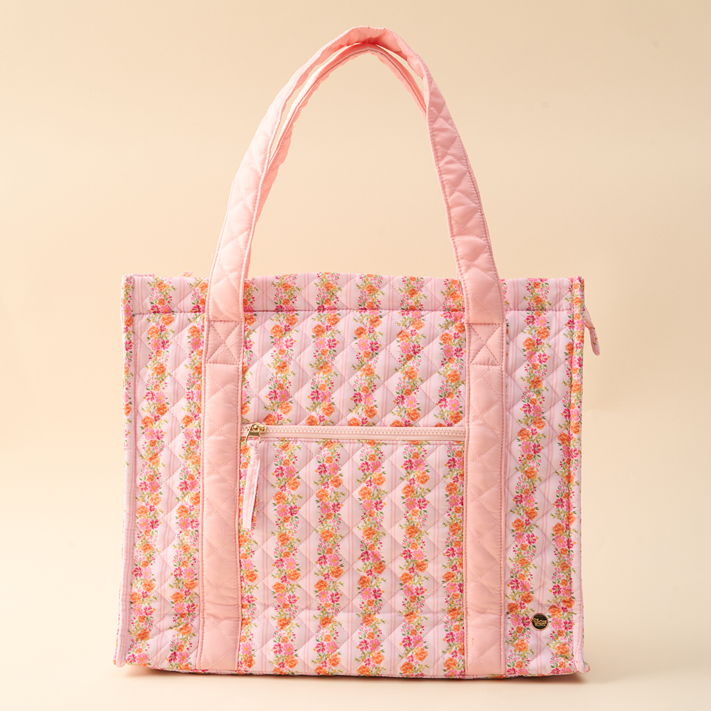 Picture of The Everyday Quilted Tote Bag-Petal Parade Pink