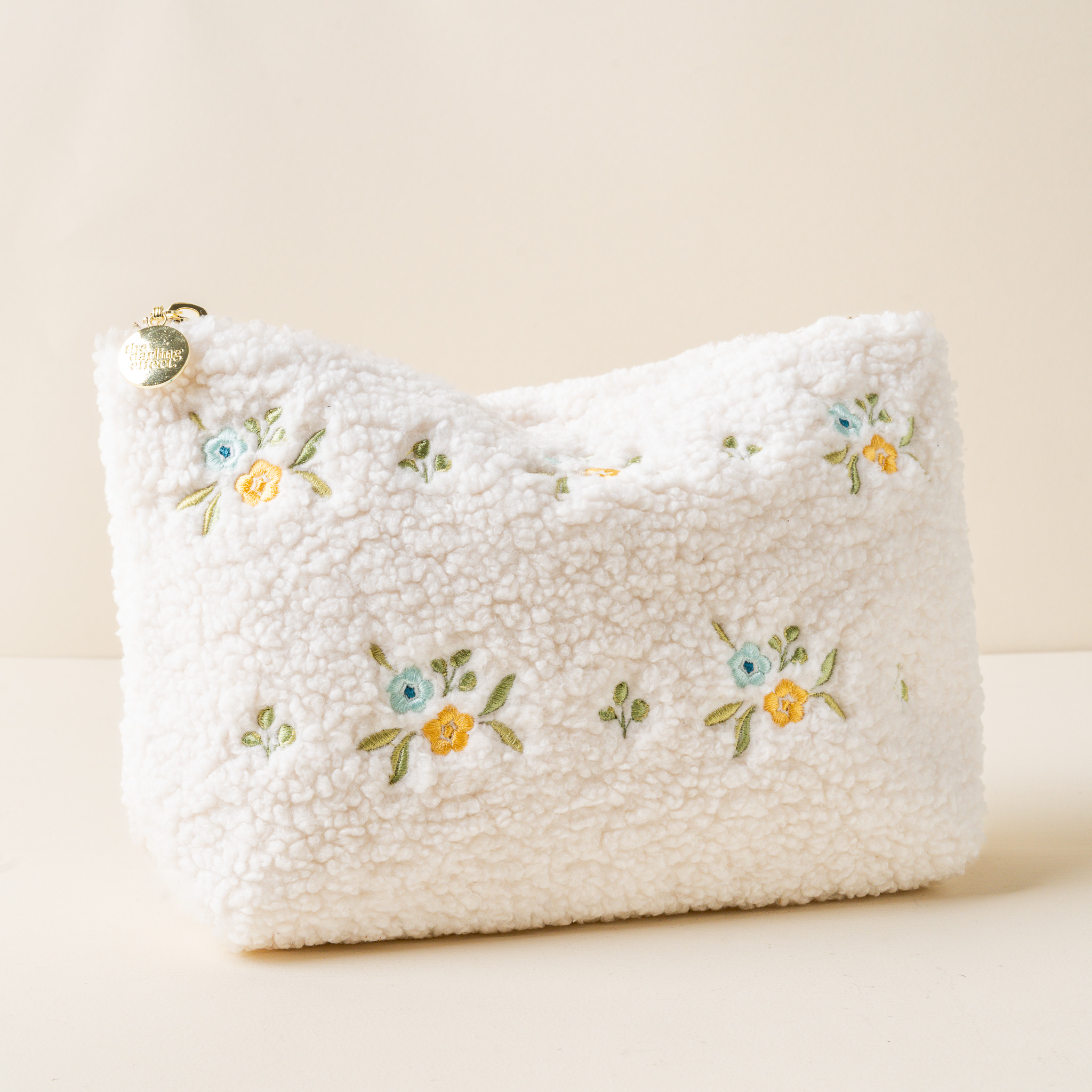 Picture of Teddy Pouch-Dainty Floral Blue + Yellow