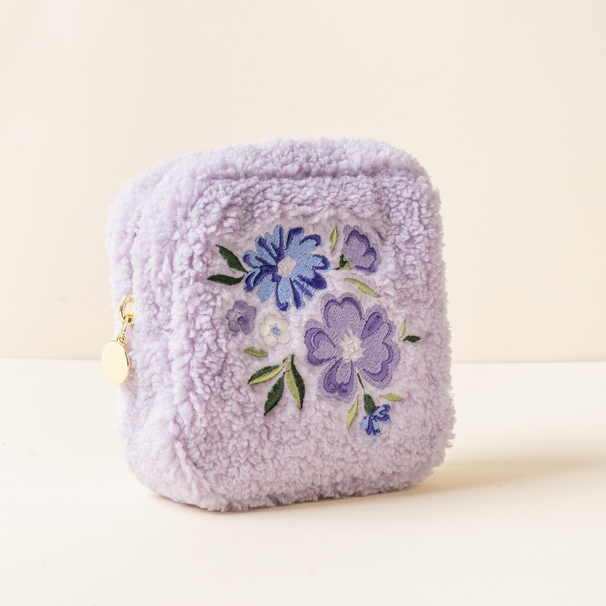 Picture of Teddy Pouch-Square Dainty Floral Purple
