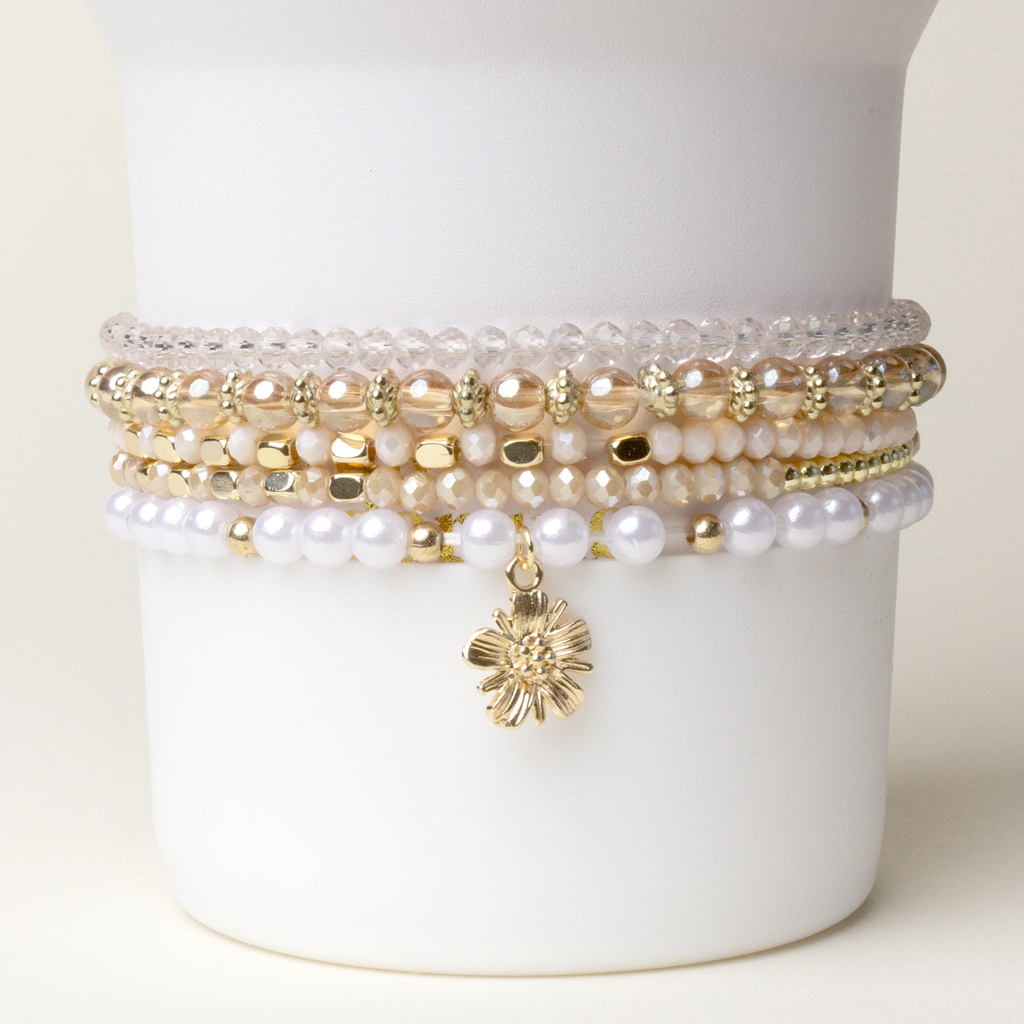 Picture of Tumbler Bracelet Stack-Champagne Bliss
