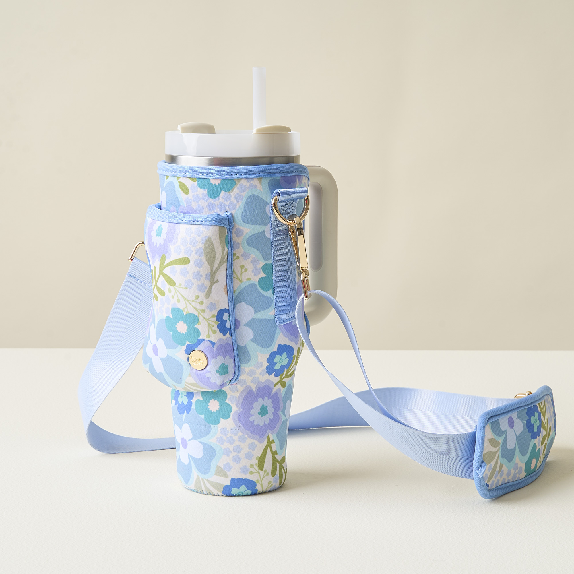 Picture of Tumbler Sling-Beyond Blooms Blue Green