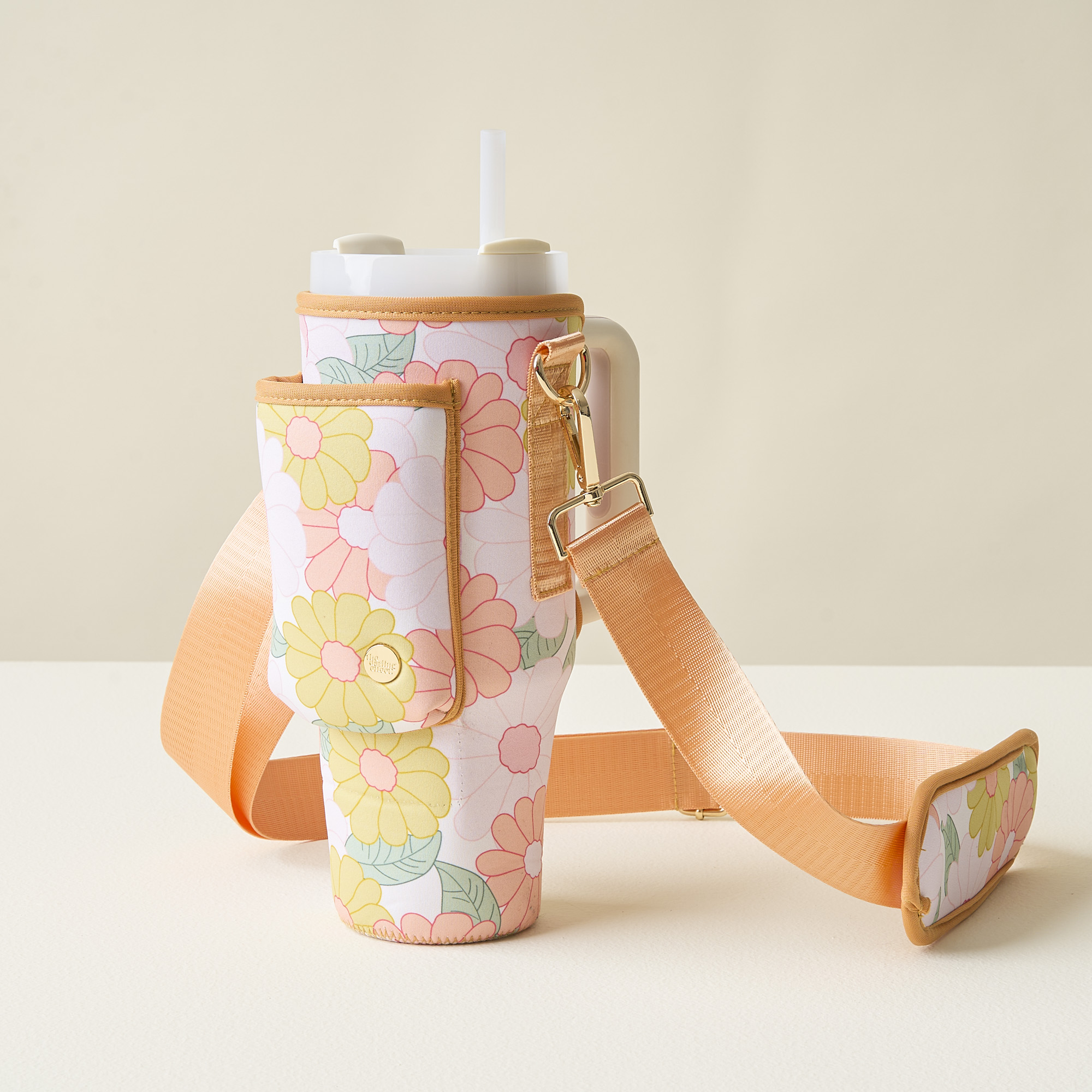 Picture of Tumbler Sling-Daisy Craze Peach