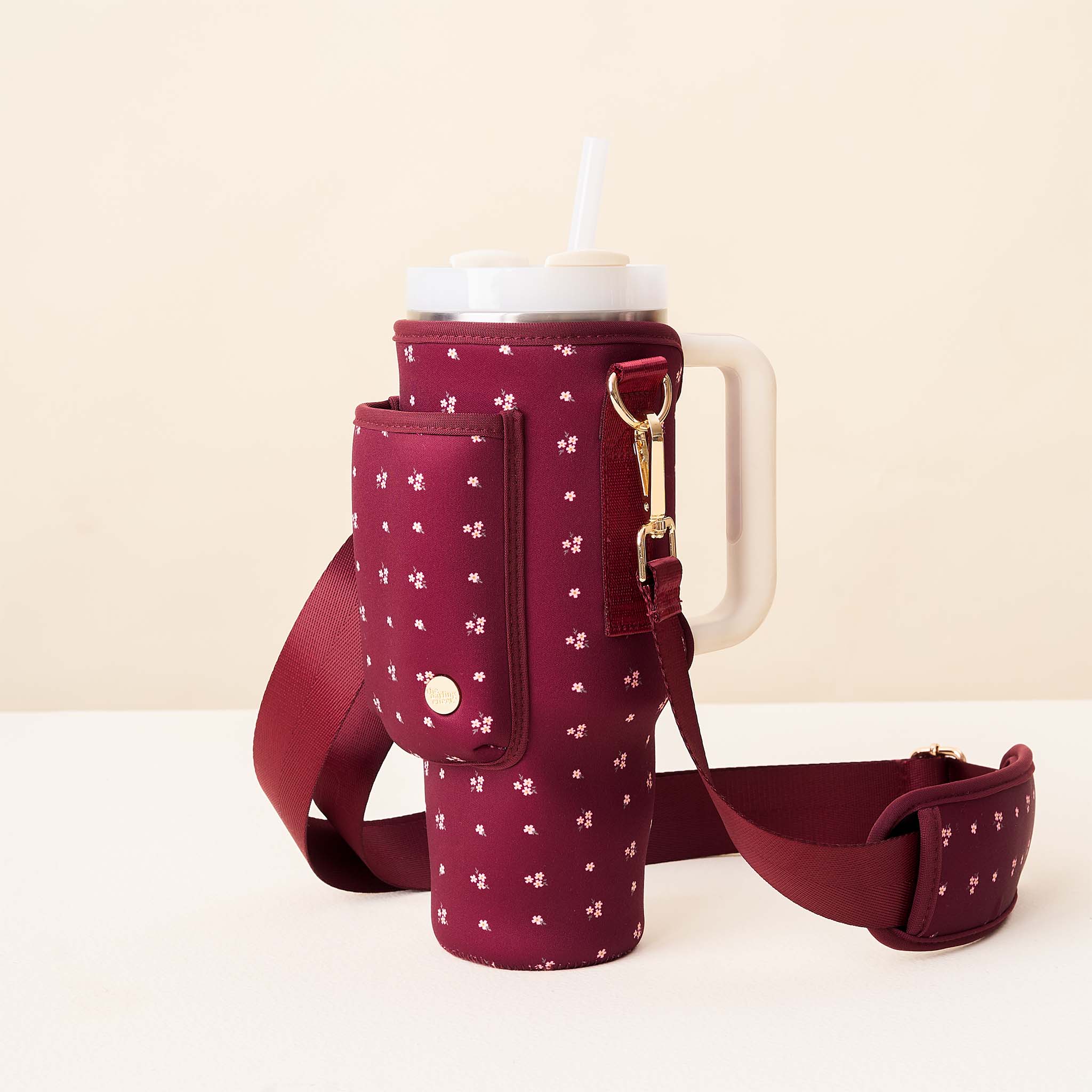 Picture of Tumbler Sling-Pretty Posies Plum