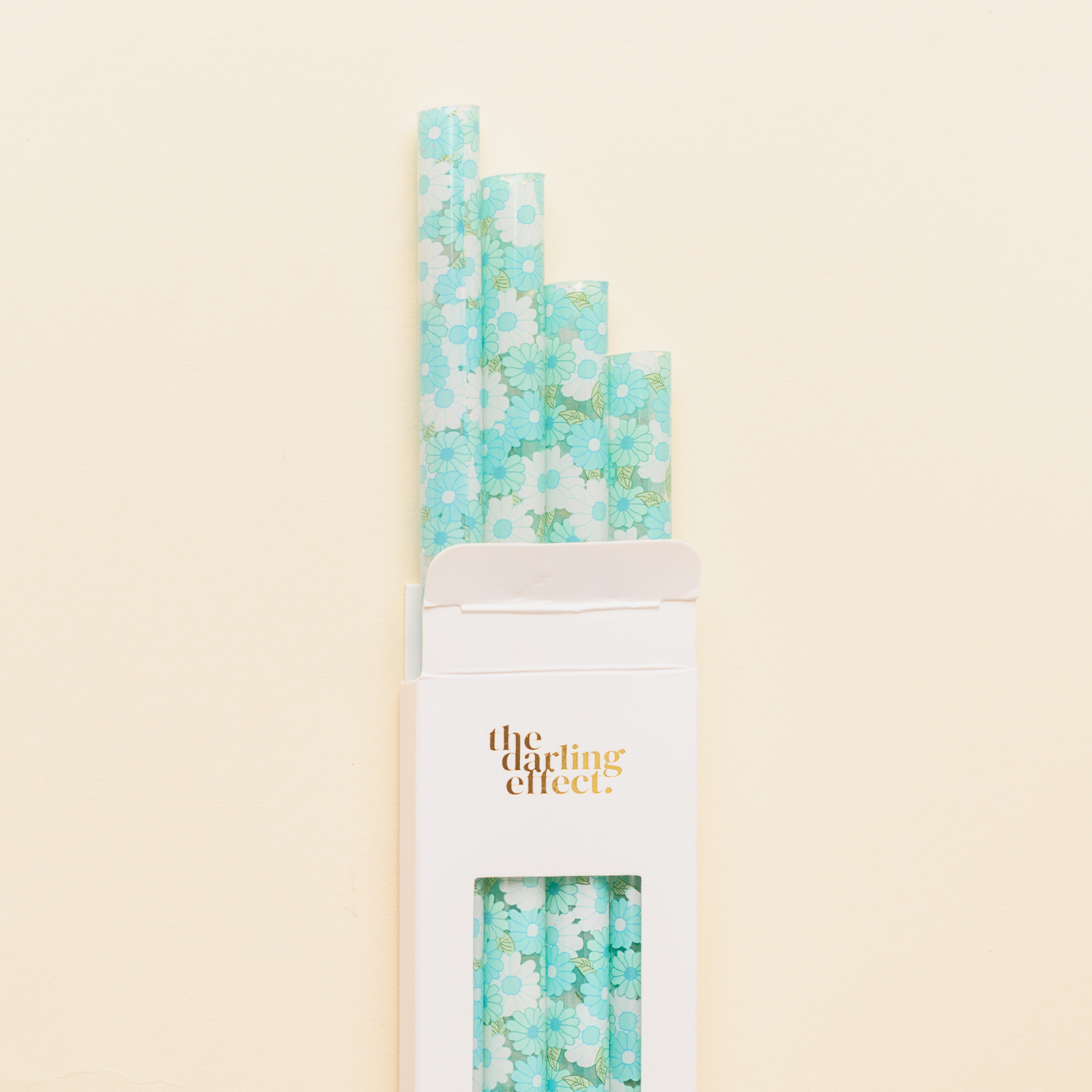 Picture of 40 oz Tumbler Straw Set-Daisy Craze Aqua