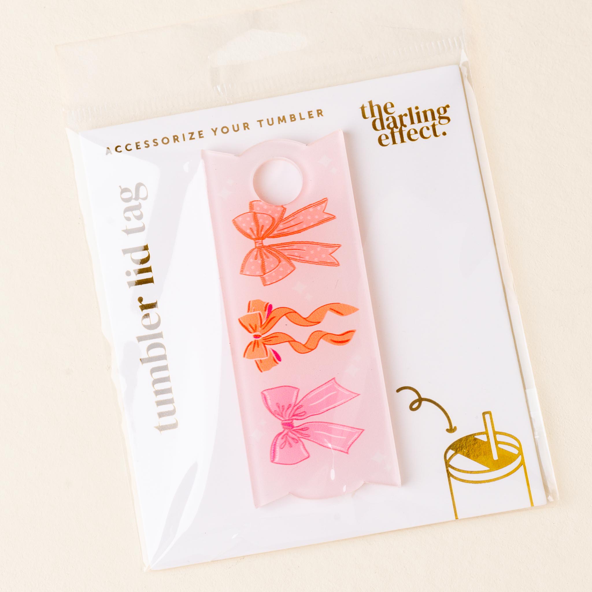 Picture of Tumbler Lid Tag-Blushing Bows