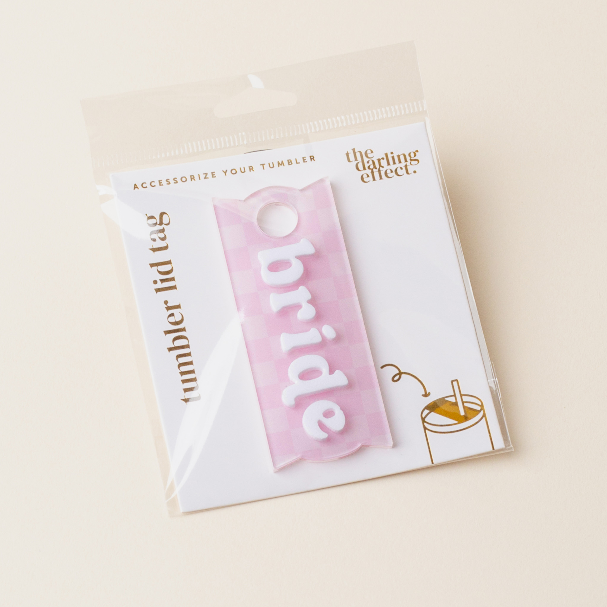 Picture of Tumbler Lid Tag-Bride