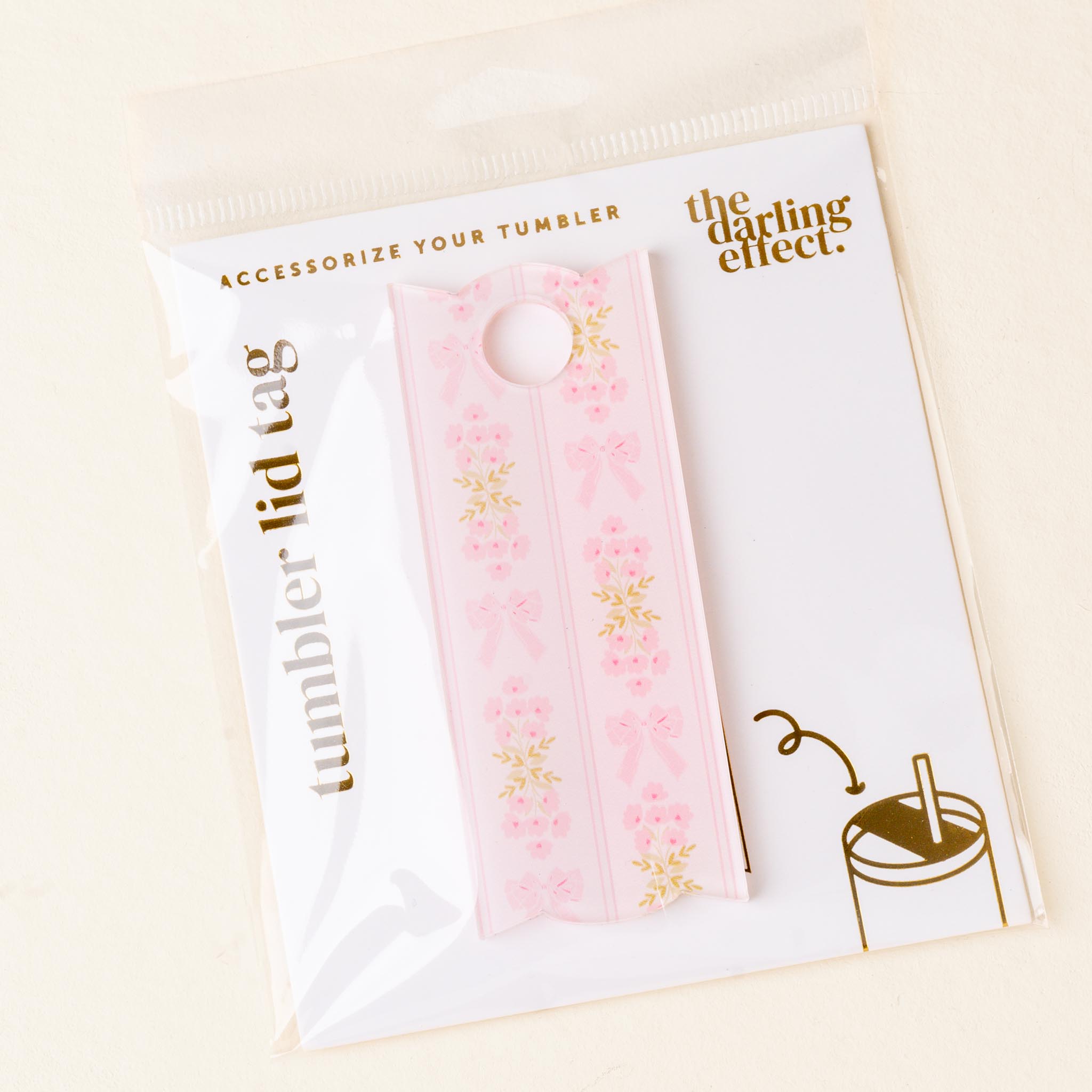 Picture of Tumbler Lid Tag-Oh So Fancy Pink