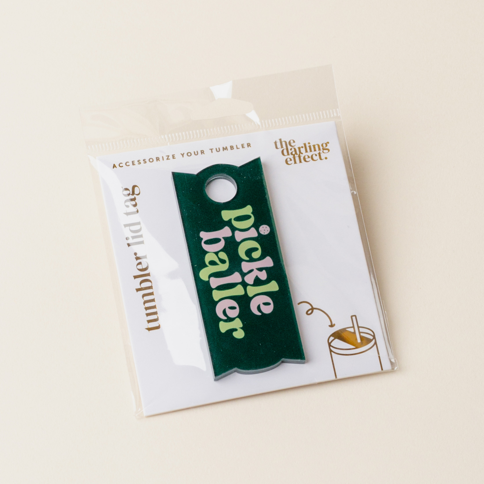Picture of Tumbler Lid Tag-Pickleballer