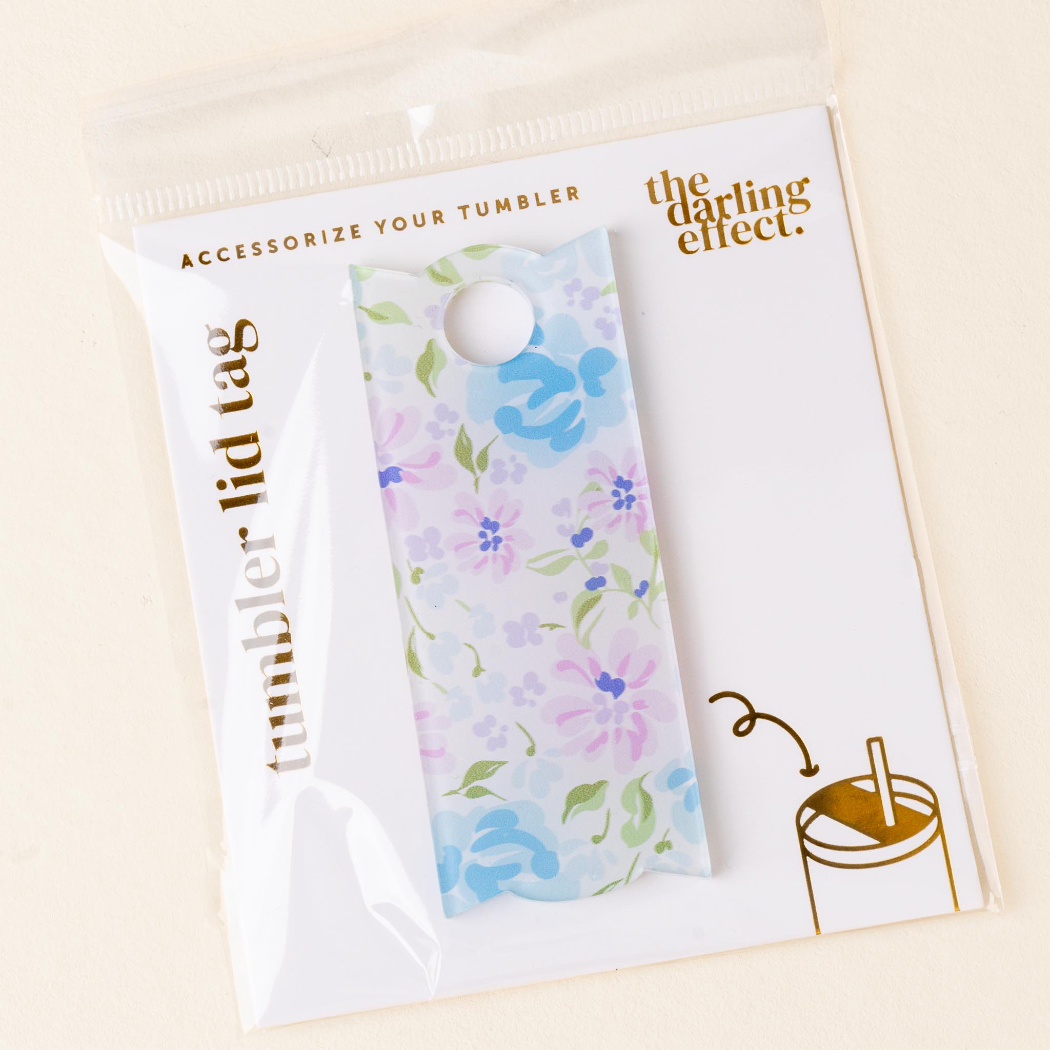 Picture of Tumbler Lid Tag-Secret Garden Blue