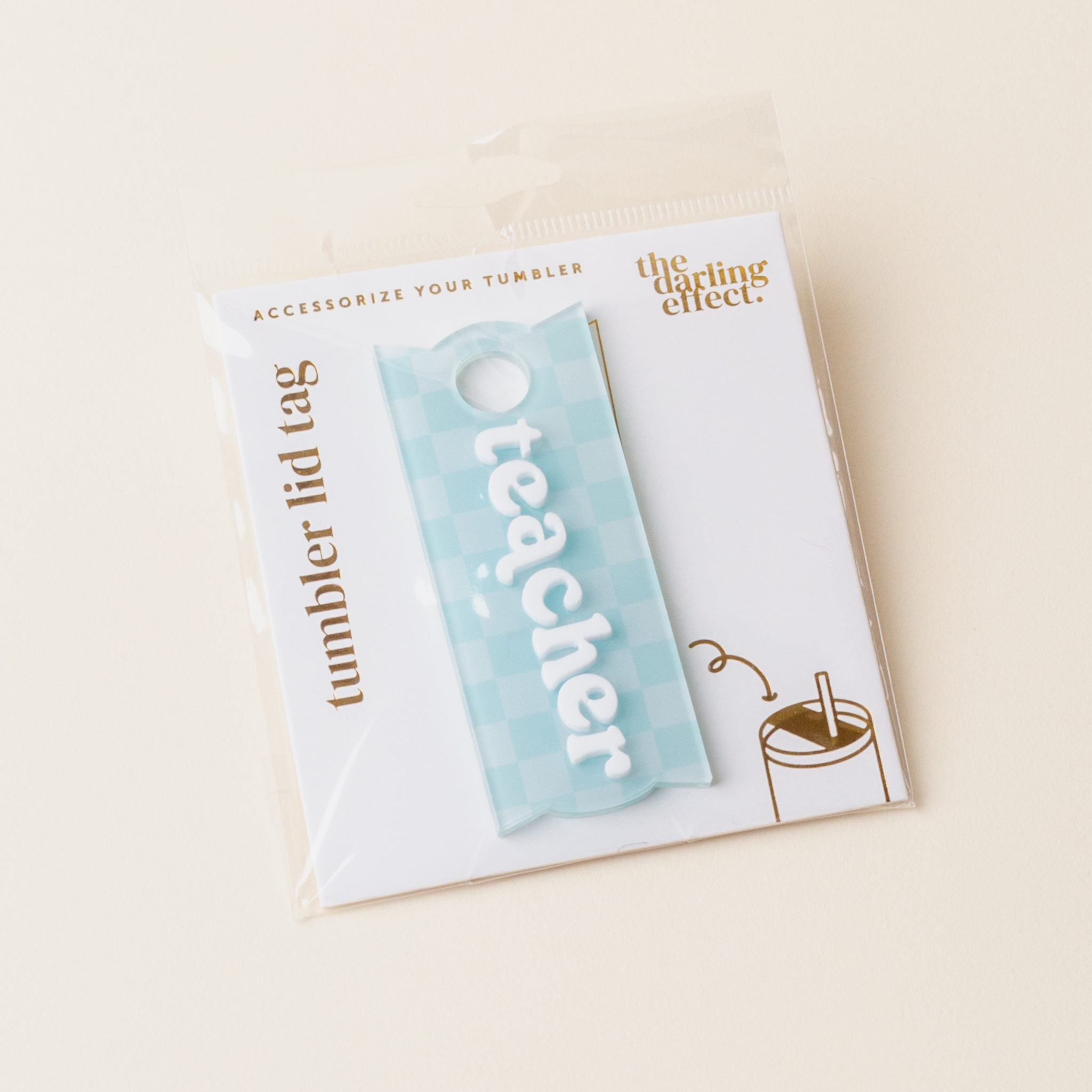 Picture of Tumbler Lid Tag-Teacher