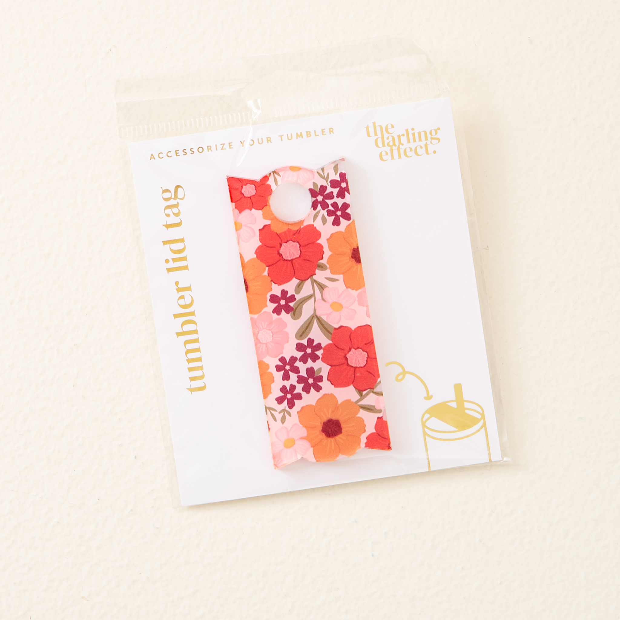 Picture of Tumbler Lid Tag-Wild About You Cream