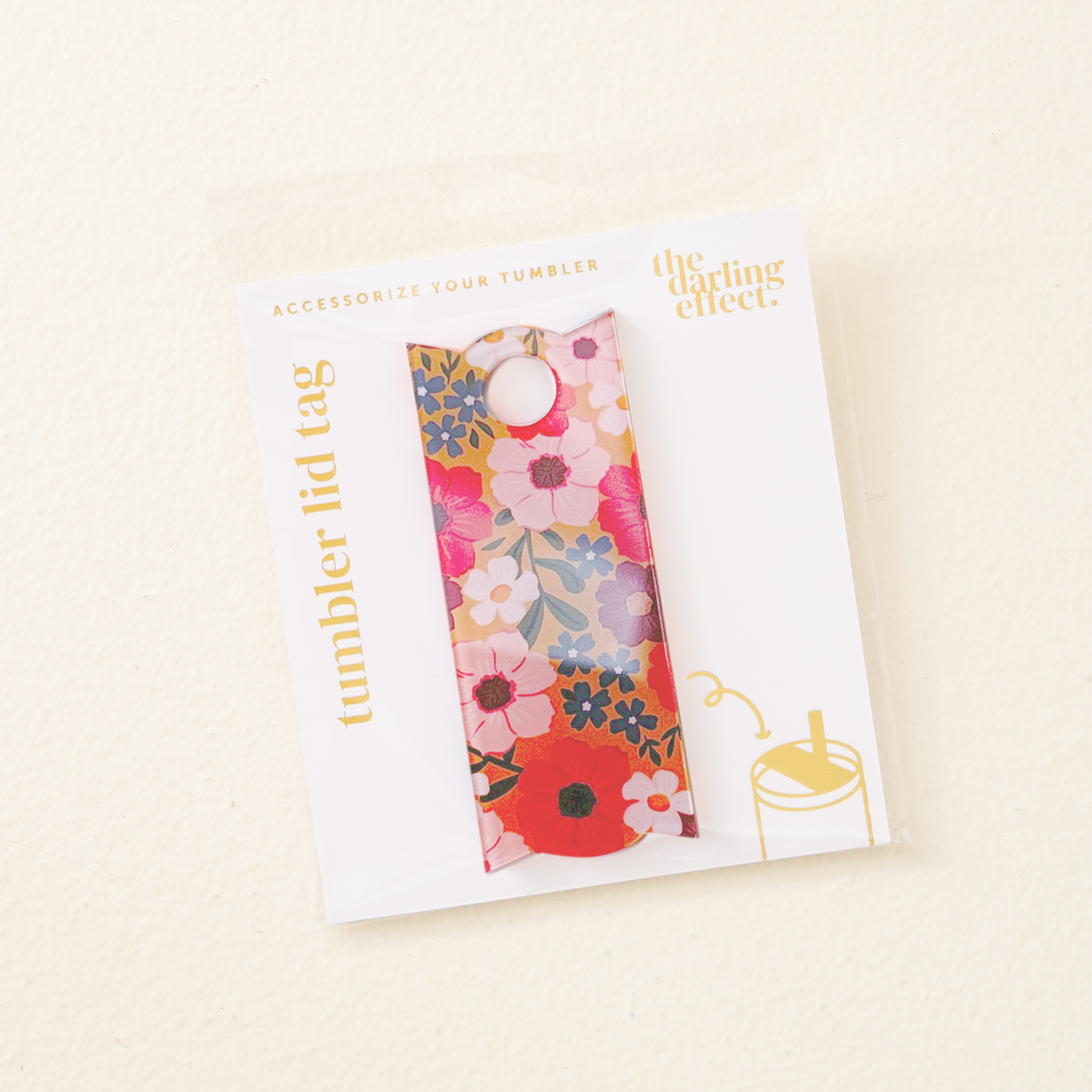 Picture of Tumbler Lid Tag-Wild About You Mustard