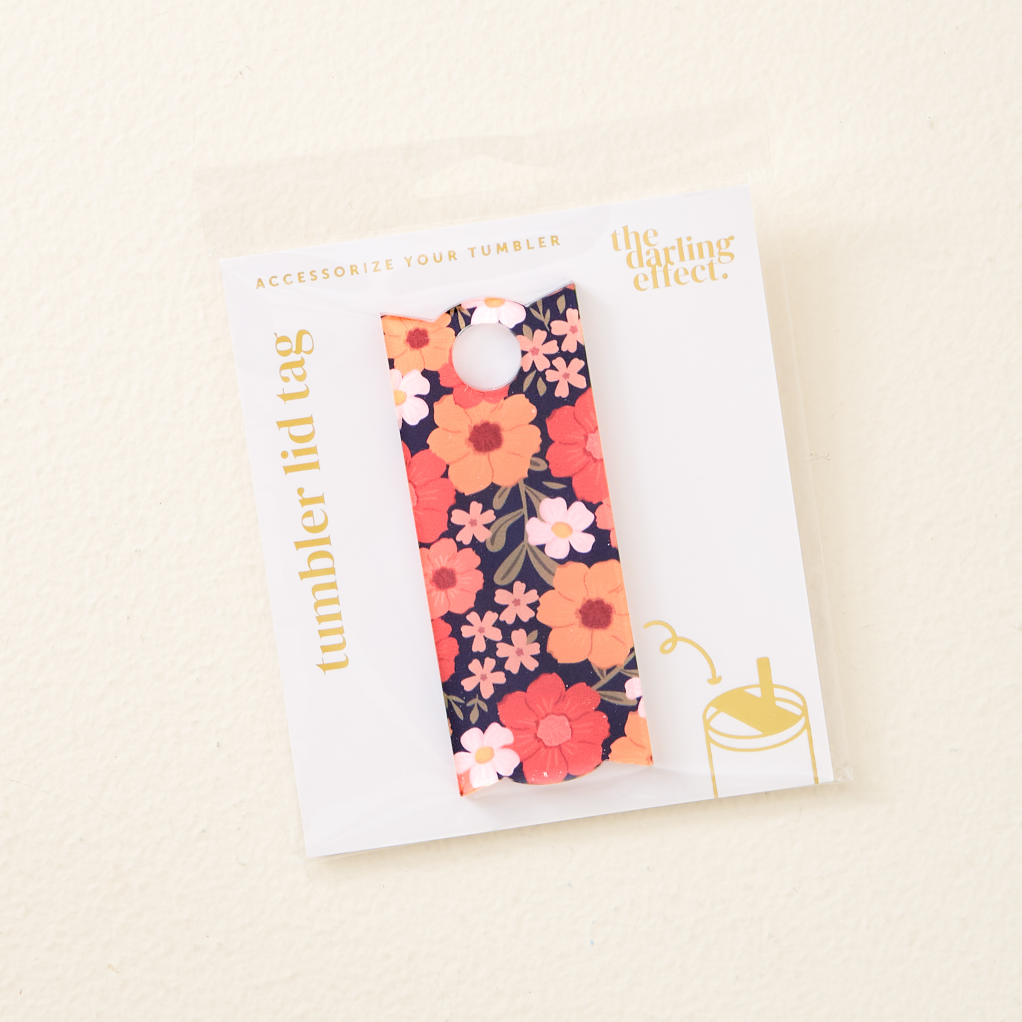 Picture of Tumbler Lid Tag-Wild About You Navy