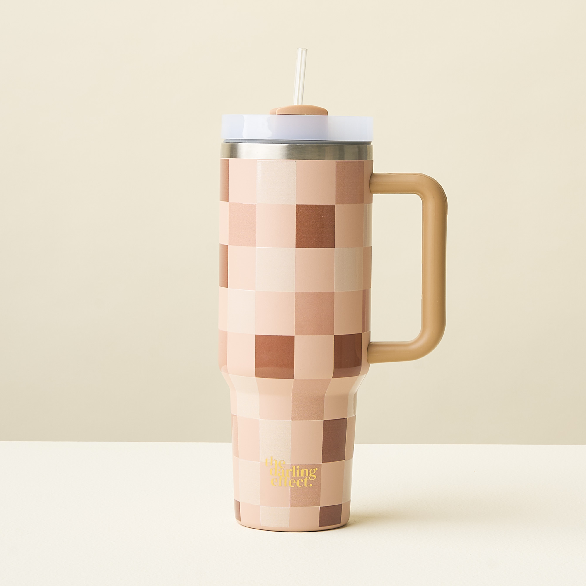 Picture of 40 oz Take Me Everywhere Tumbler-Check Brown