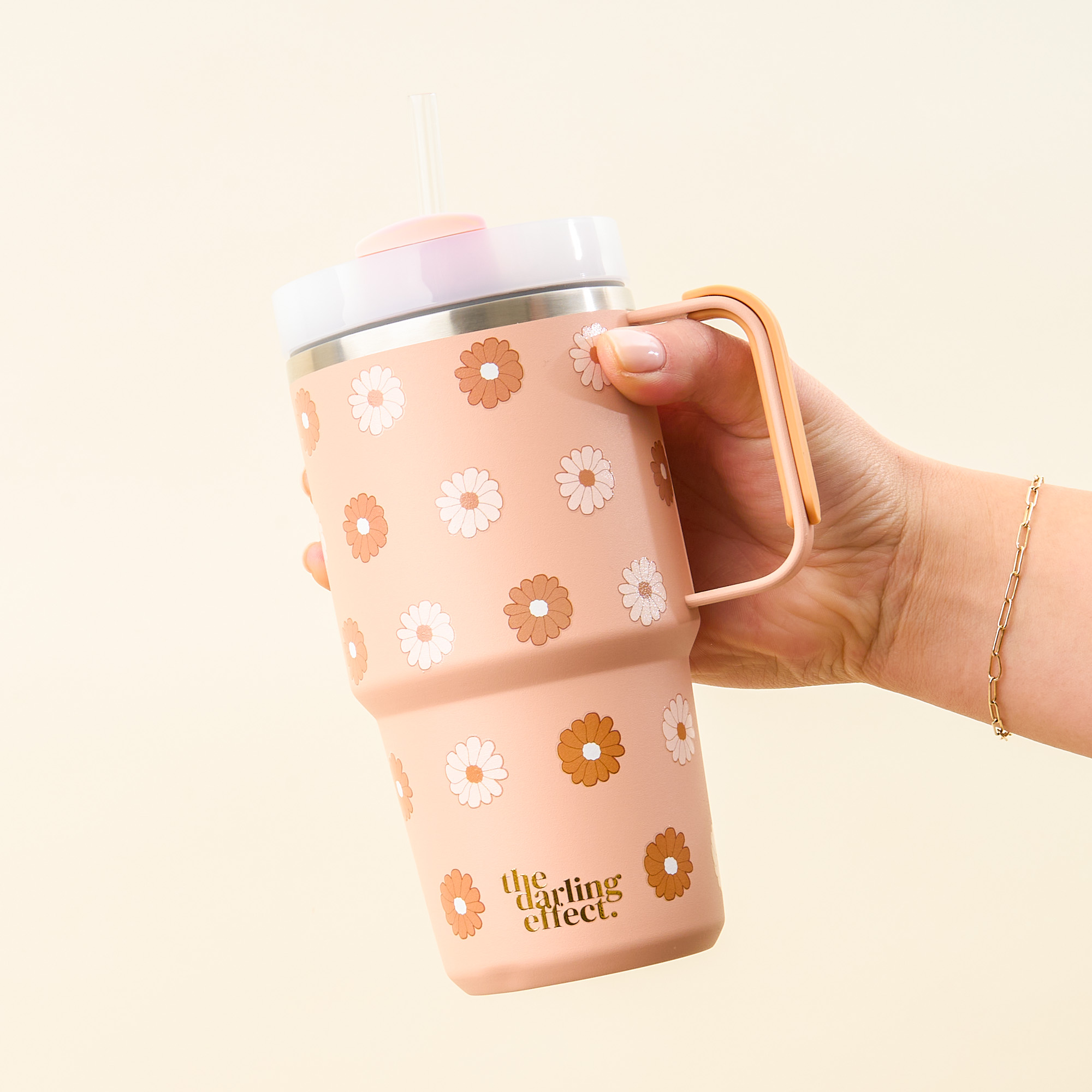 Picture of 20 oz Mini On-The-Go-Darling Daisy Tan