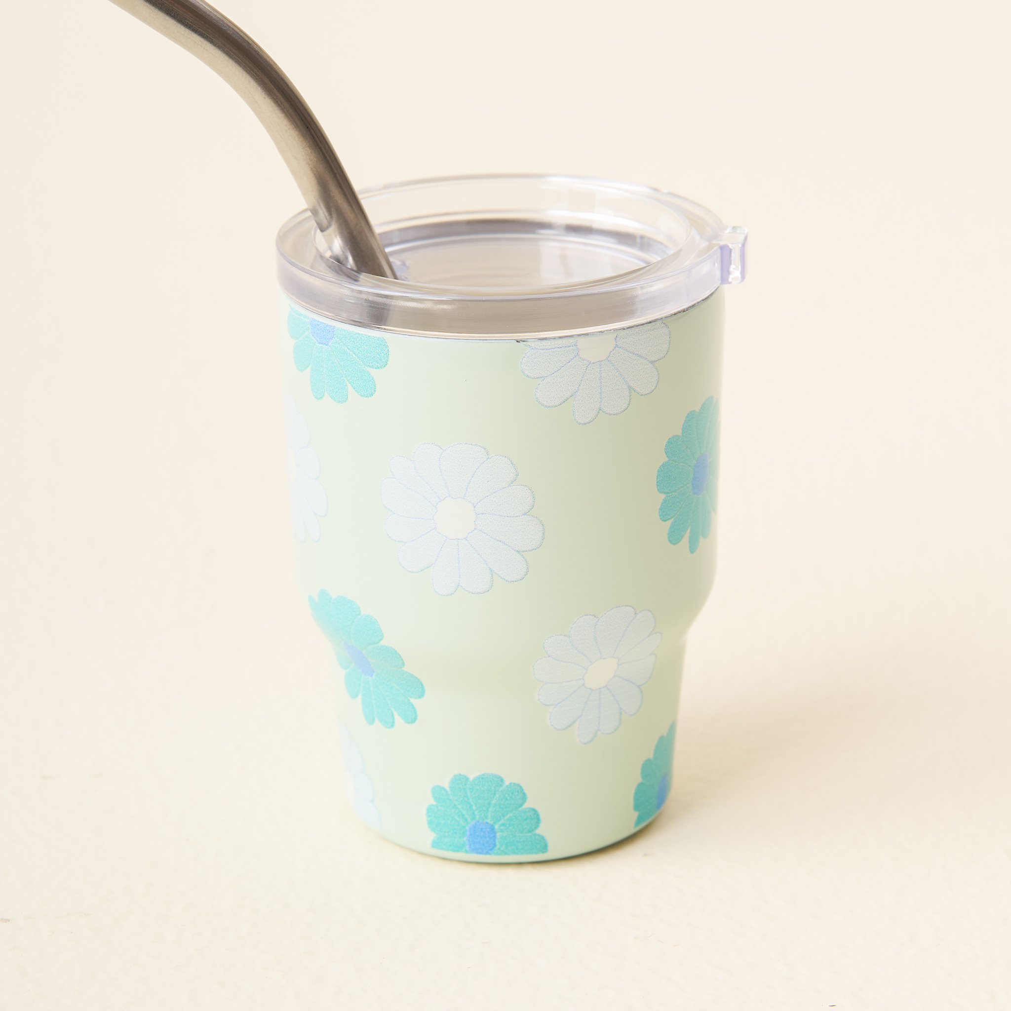 Picture of 2 oz Tiny Tumbler-Darling Daisy Aqua