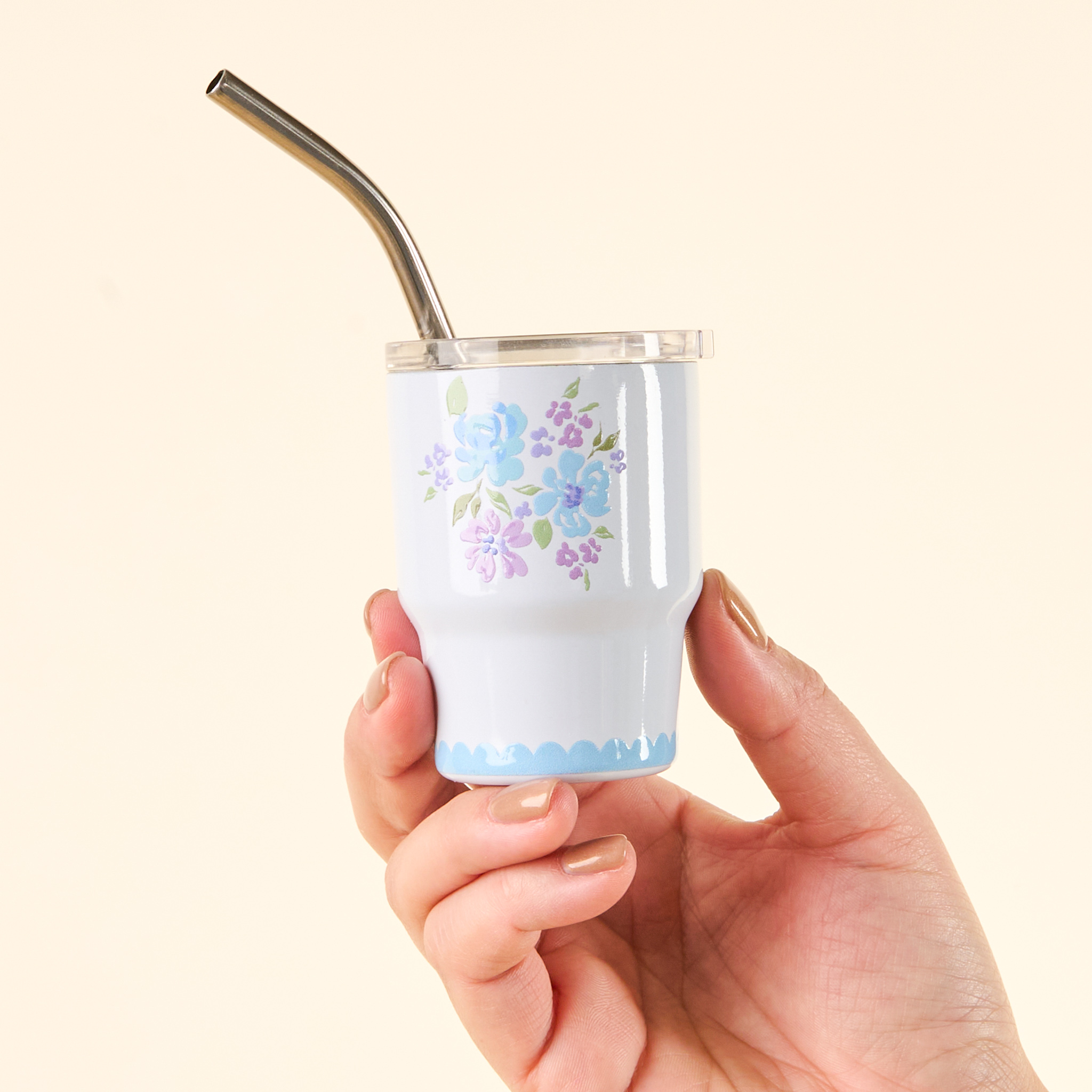 Picture of 2 oz Tiny Tumbler-Garden Blooms Blue
