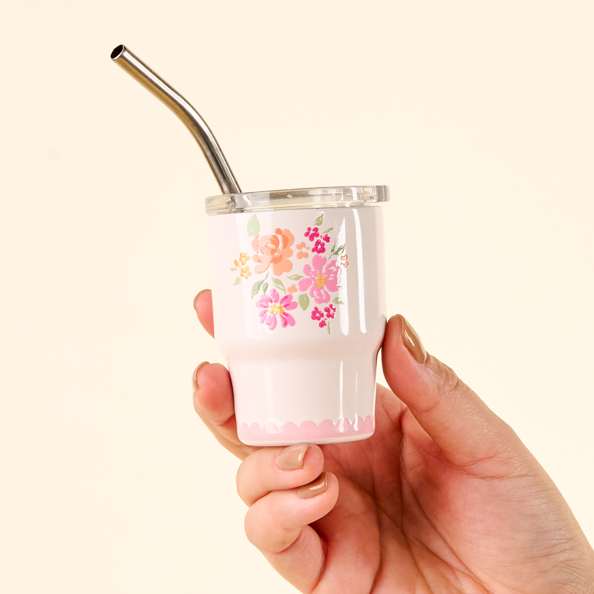 Picture of 2 oz Tiny Tumbler-Garden Blooms Pink