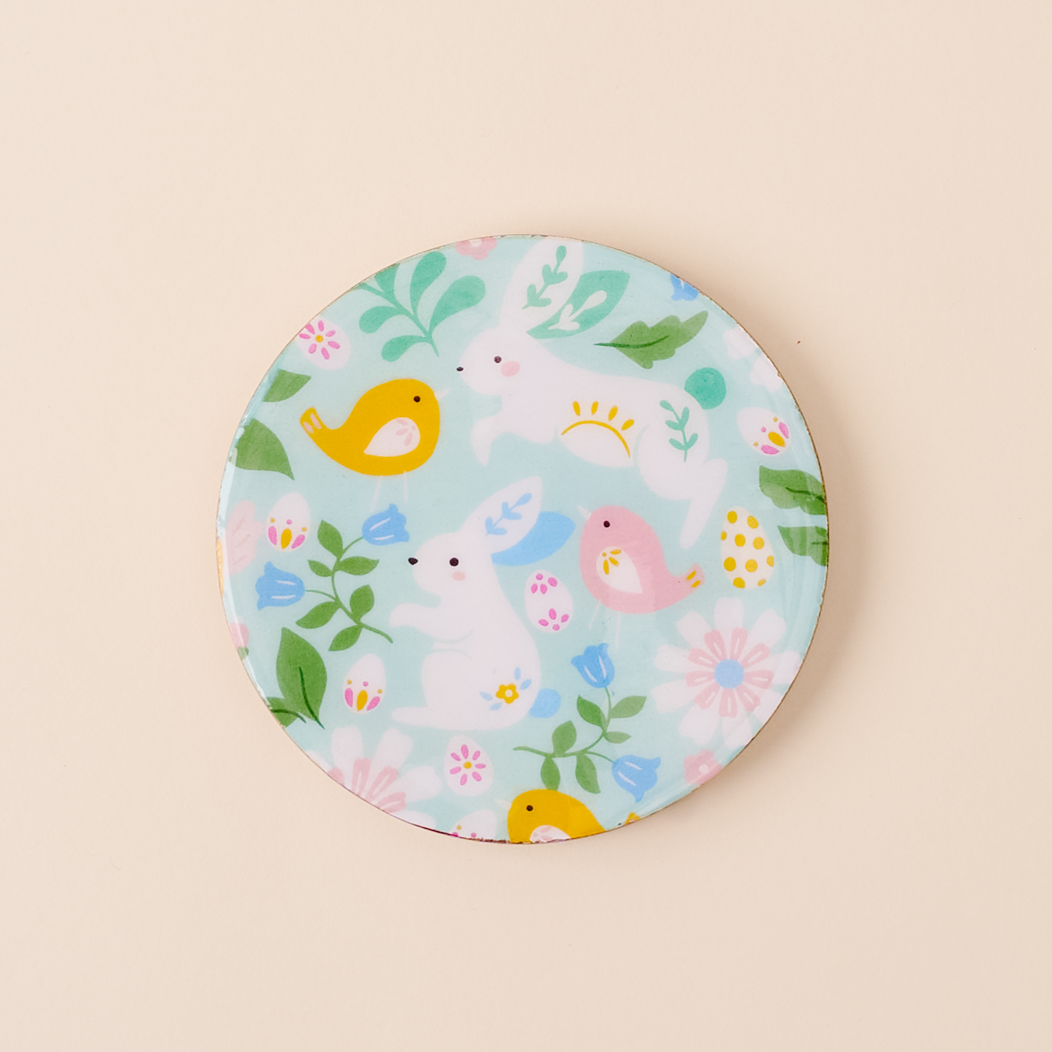 Picture of Wood Enamel Coaster-Hoppy Days