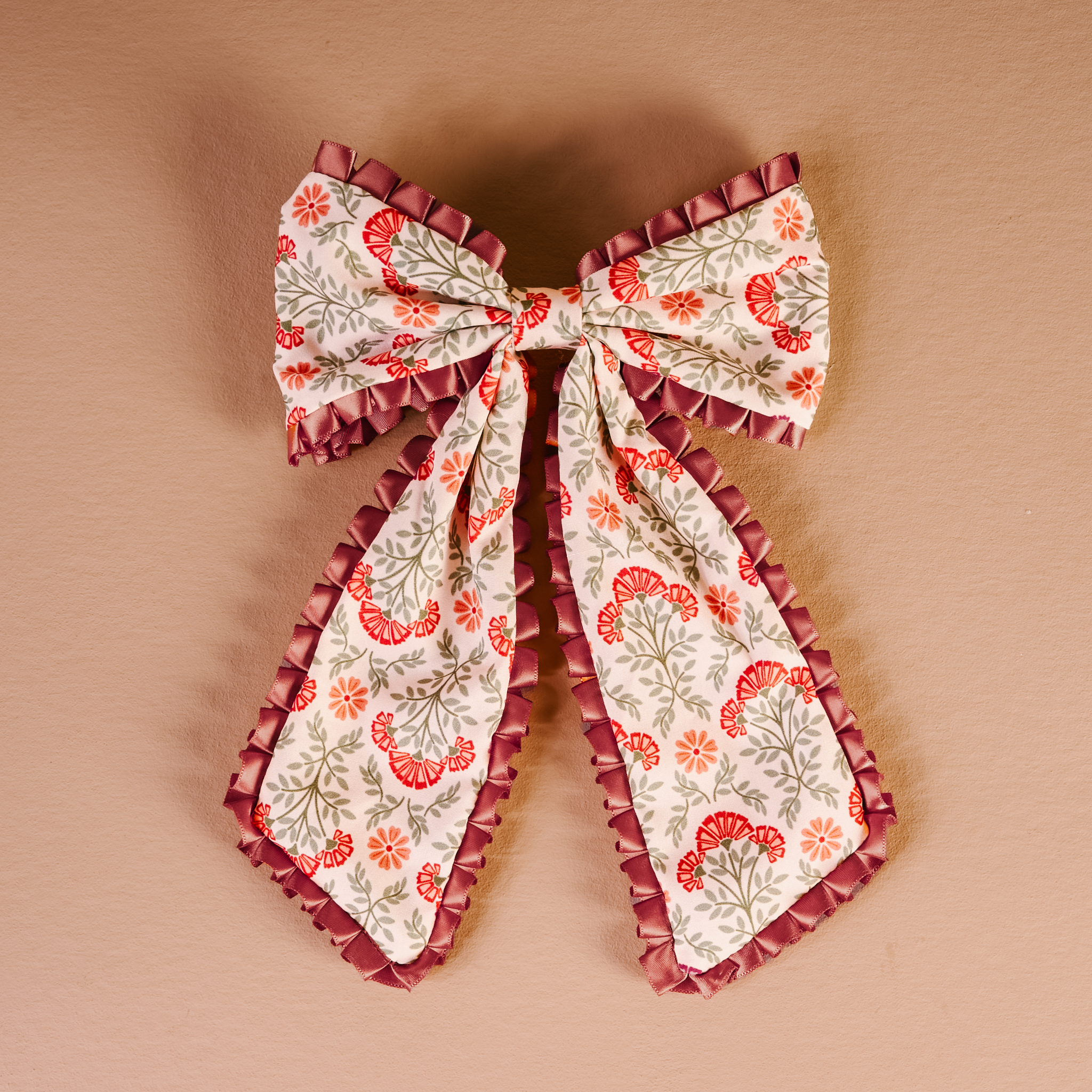 Picture of Fancy Frills Hair Bow-Everbloom Dusty Rose
