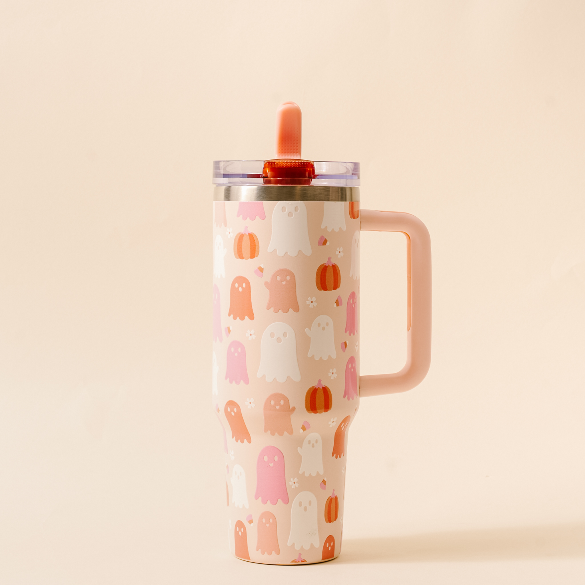 Picture of 40 oz Lifestyle Flip Straw Tumbler-Ghost Party