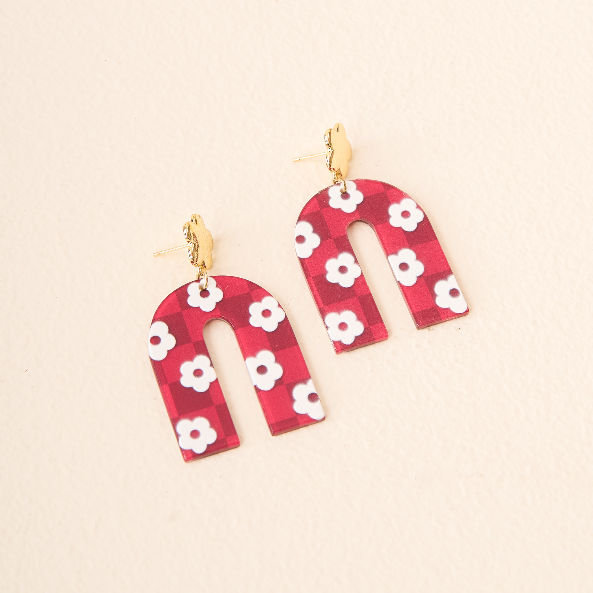 Picture of Acrylic Earring-Burgundy