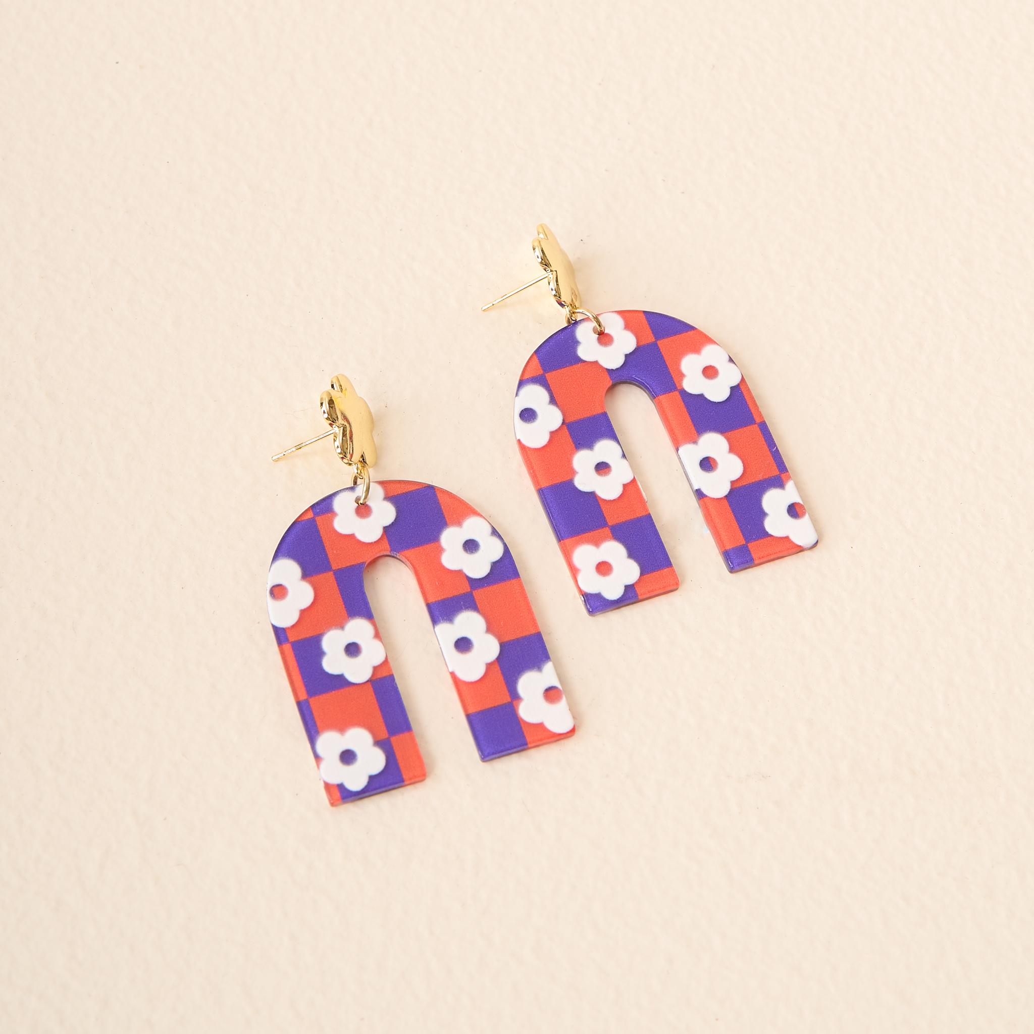 Picture of Acrylic Earring-Orange Purple