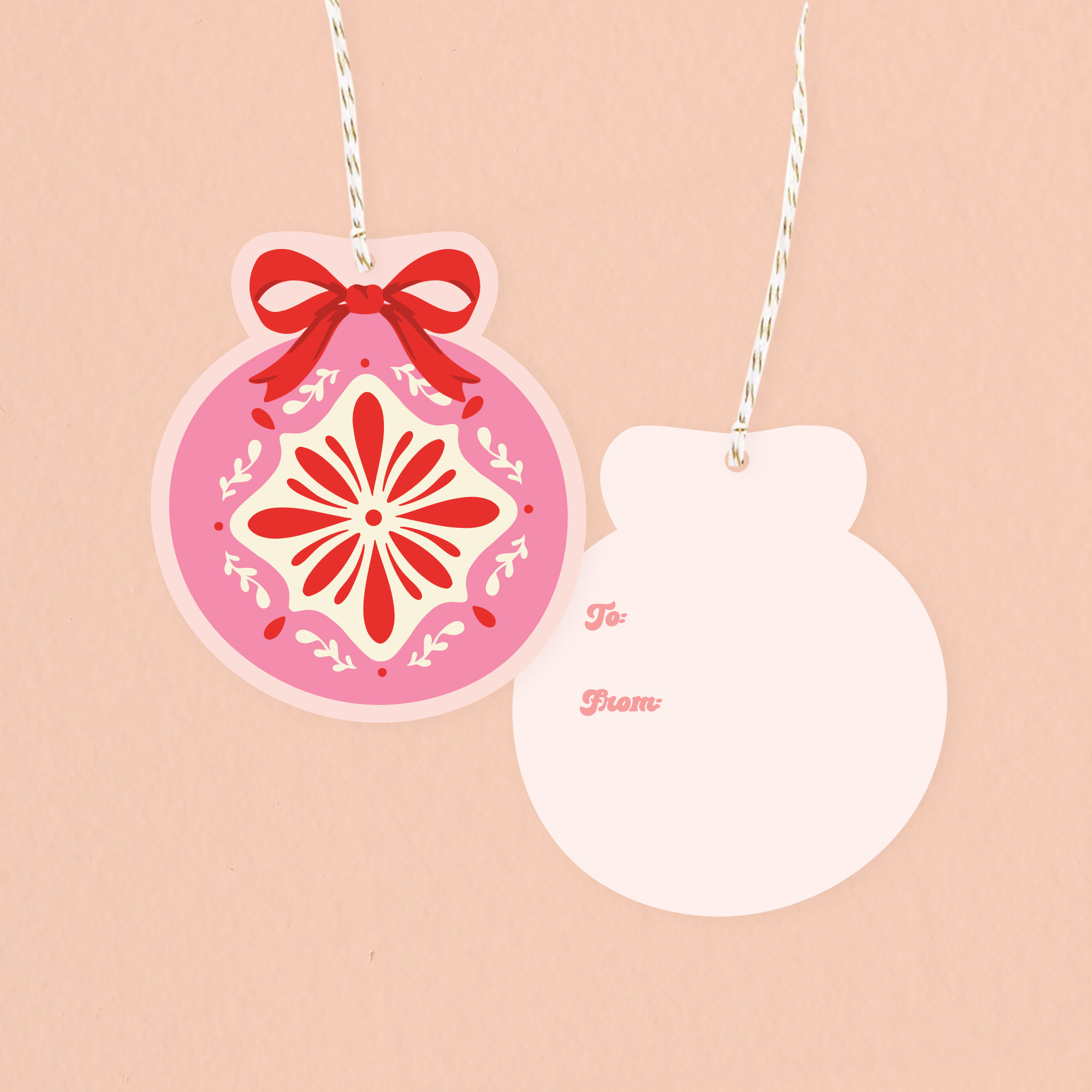 Picture of Gift Tag Set-Merry Ornaments