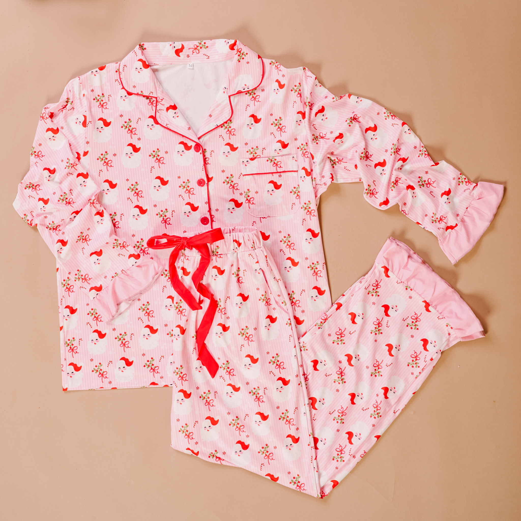 Picture of Sweet Dreams Pajama Pants Set-M-Holly Jolly Santa
