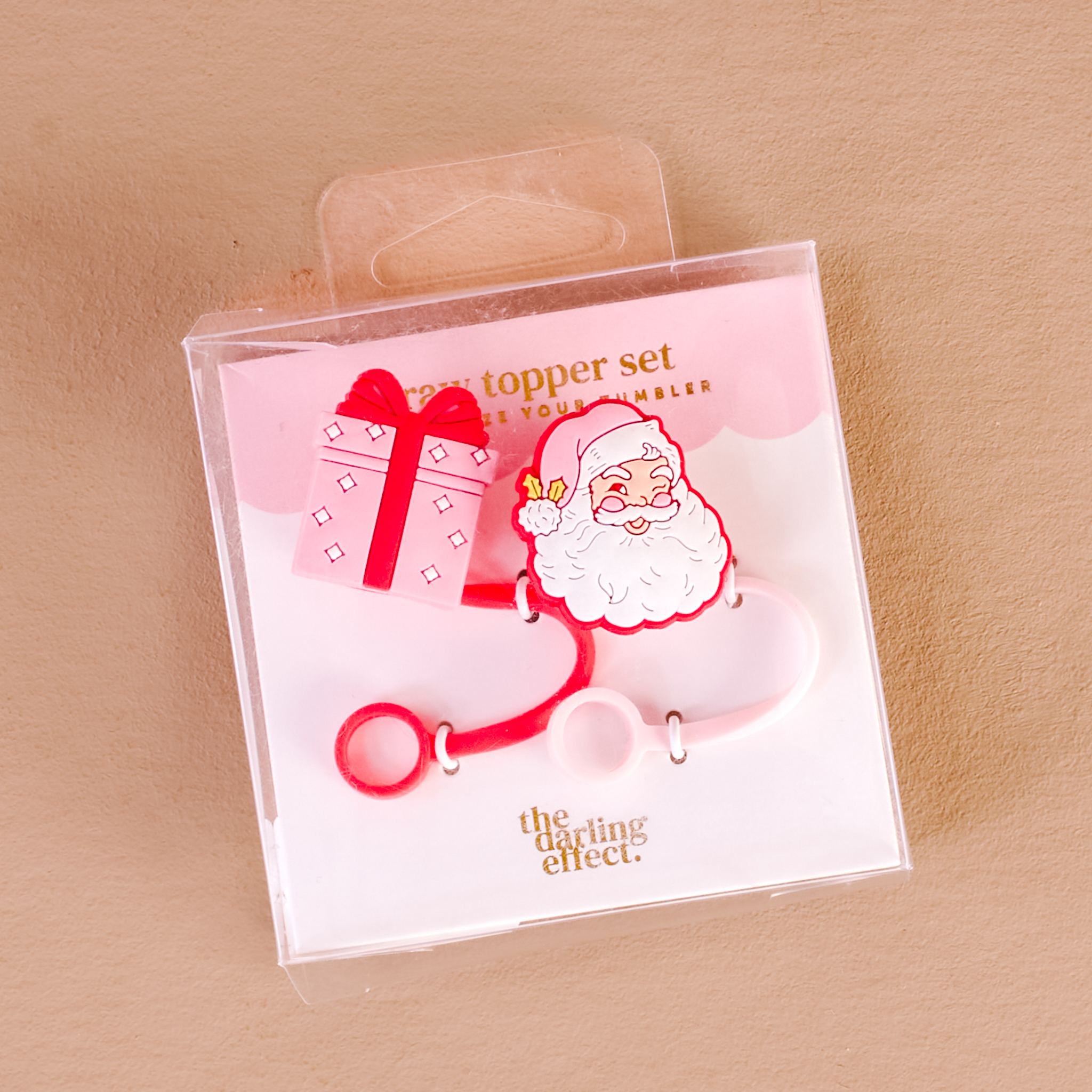 Picture of Straw Topper Set-Jolly Santa